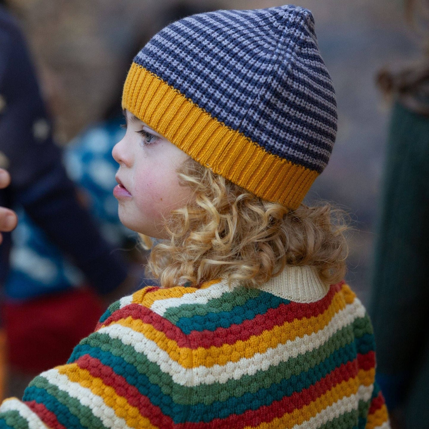 From One To Another Honeycomb Rainbow Snuggly Knitted Jumper