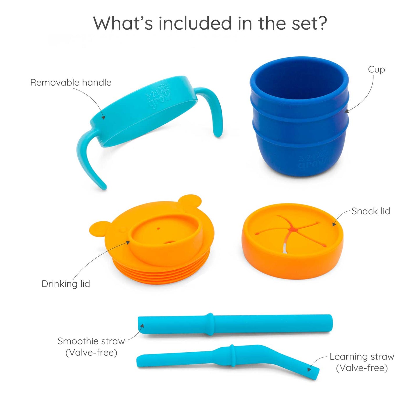 321 Grow Easy Learn Silicone Drink & Snack Set