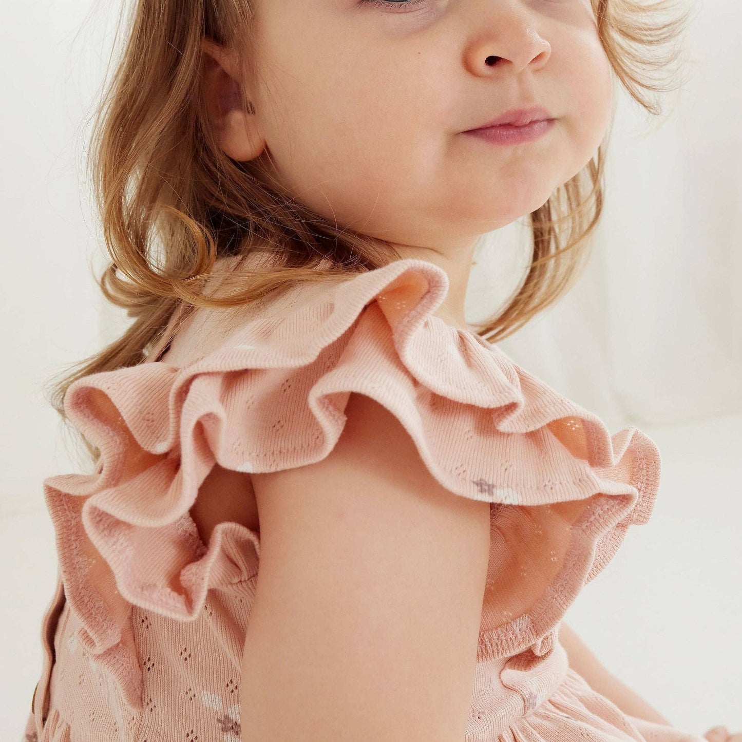 Petal Pointelle Ruffle Dress