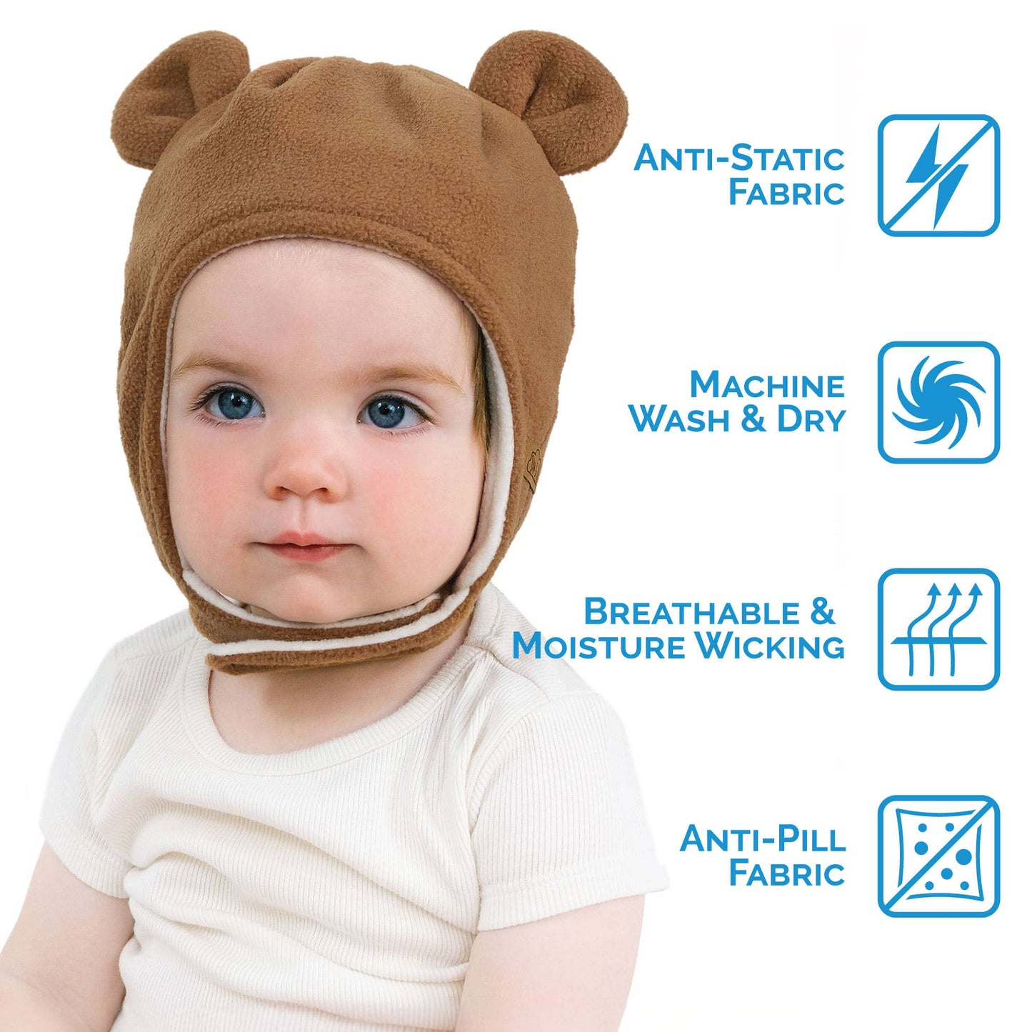 Brown Bear | Kids Fleece Animal Hats