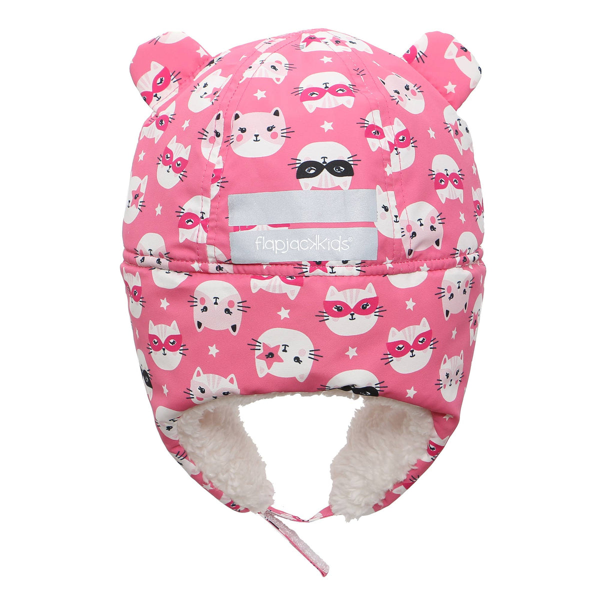 Water Repellent Trapper Hat - Cat - Pink