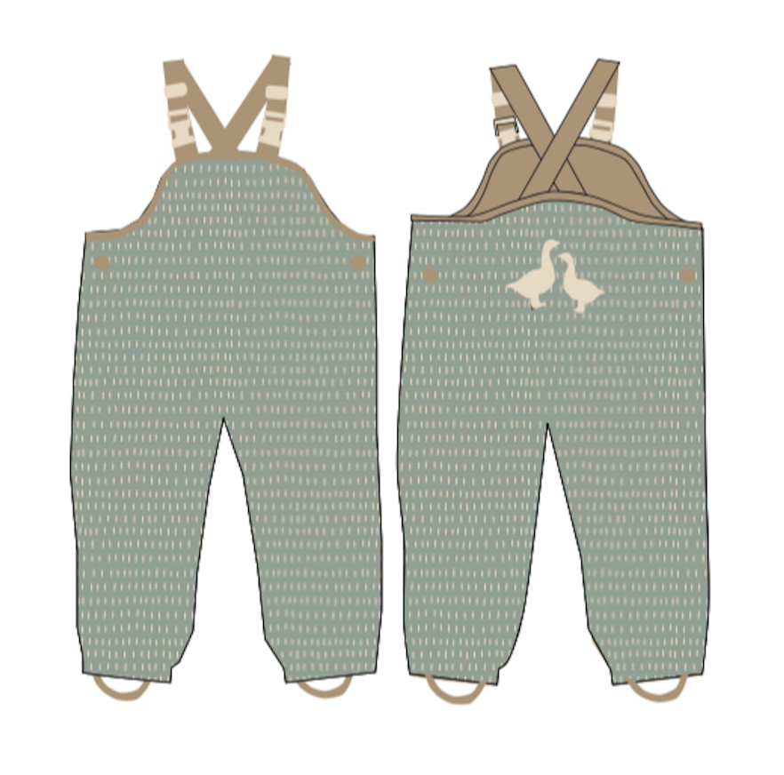 Sage Green Drops Rainsuit