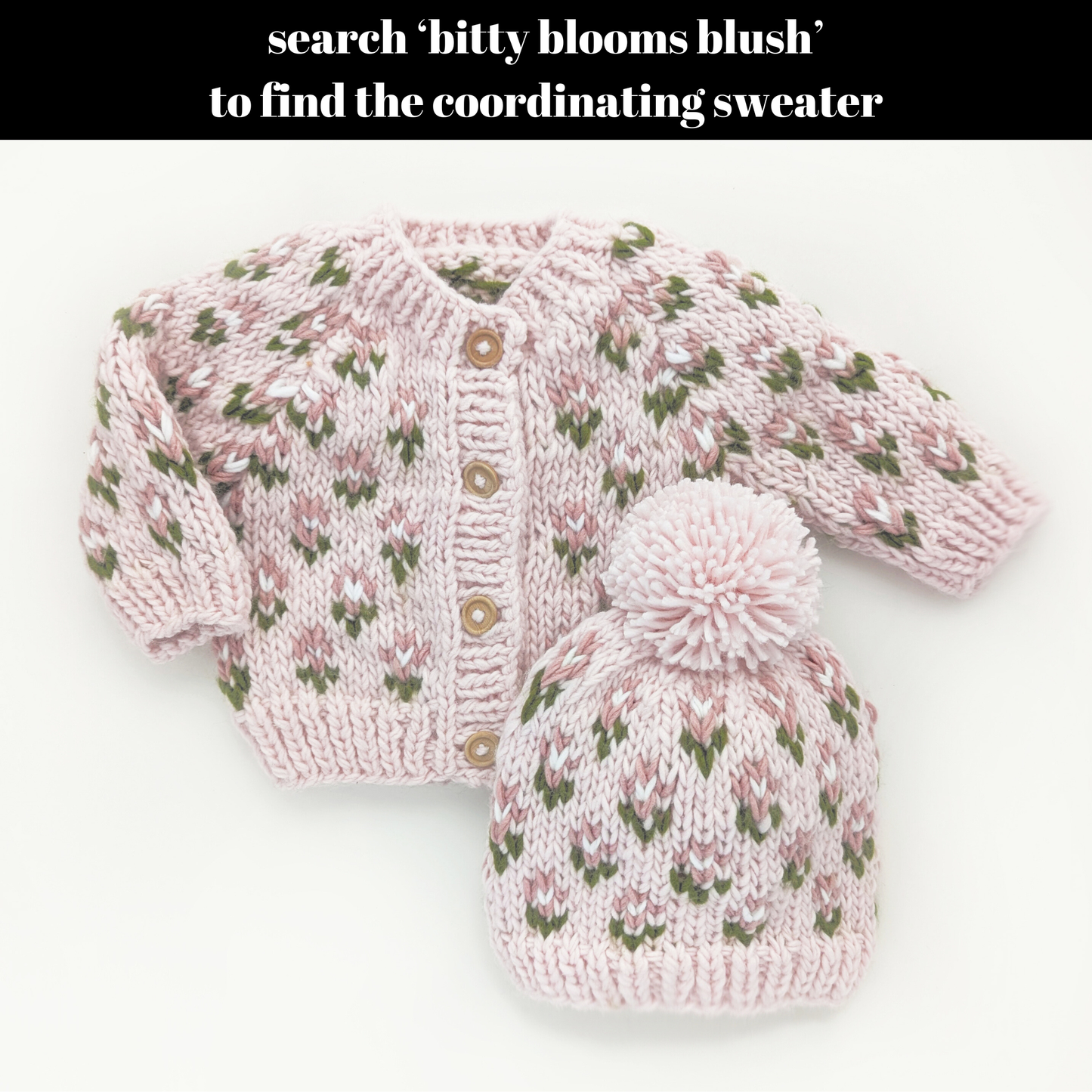 Bitty Blooms Blush Beanie Hat for Baby & Kids