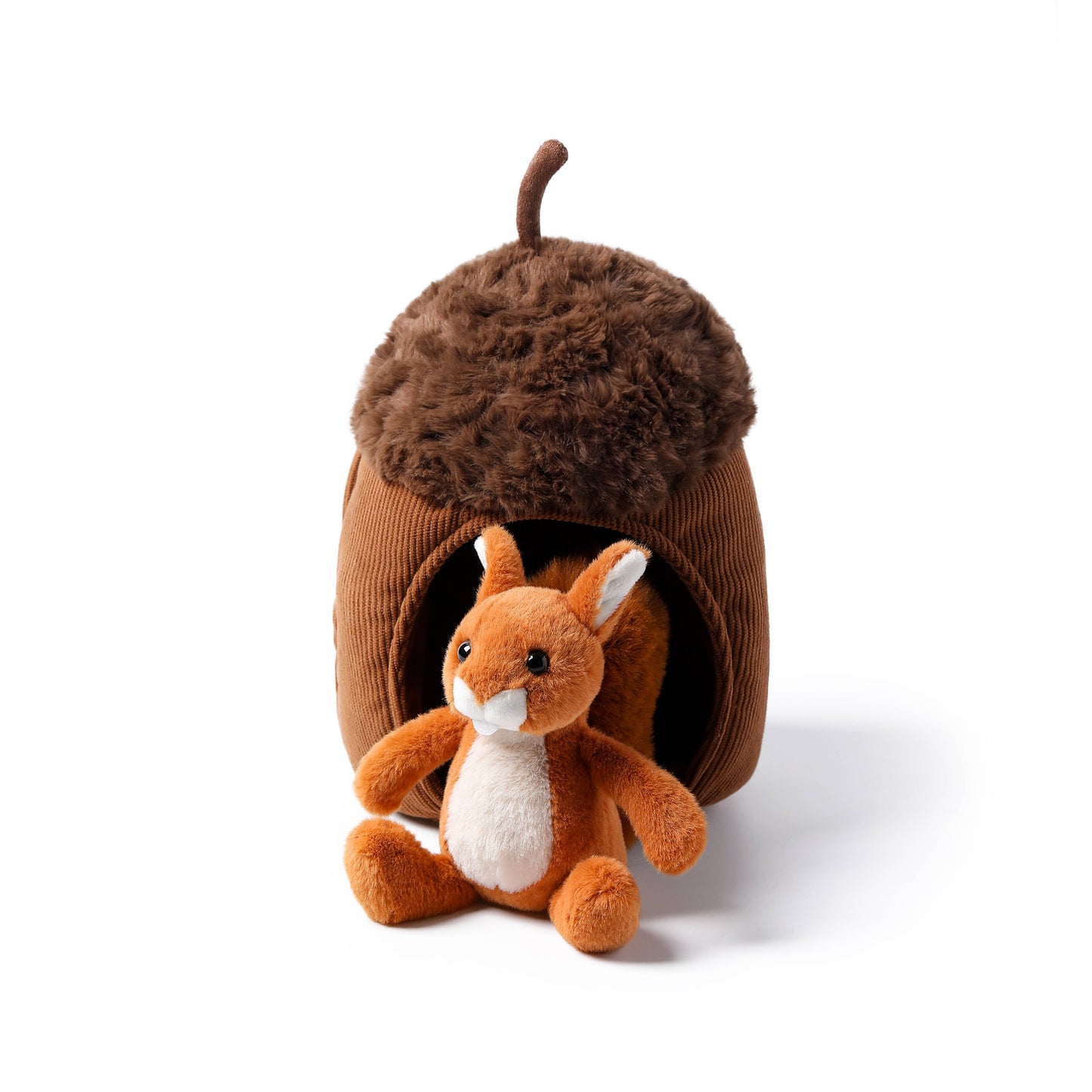 McHugs Oak Squirrel House Scene Weighted Plush Animal 7"