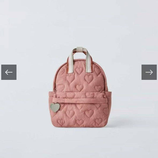 Embroidered Heart Fleece-Insulated Backpack with Multiple Compartments