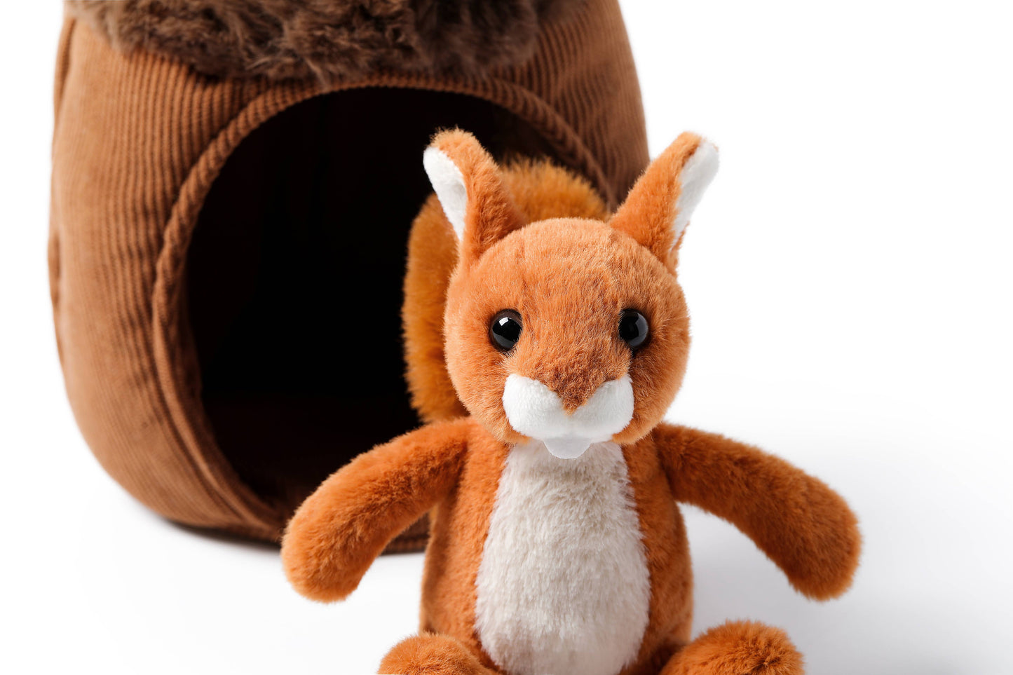 McHugs Oak Squirrel House Scene Weighted Plush Animal 7"