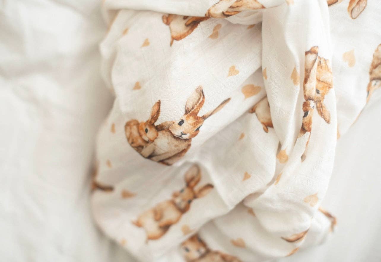 Somebunny Loves You Muslin Swaddle