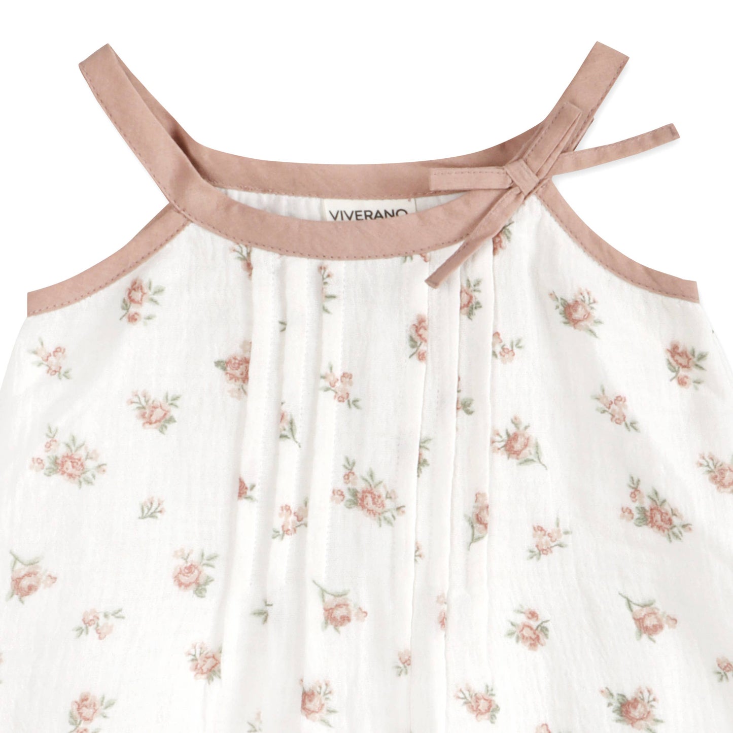 Tea Rose Floral Baby Dress + Bloomer (Organic)