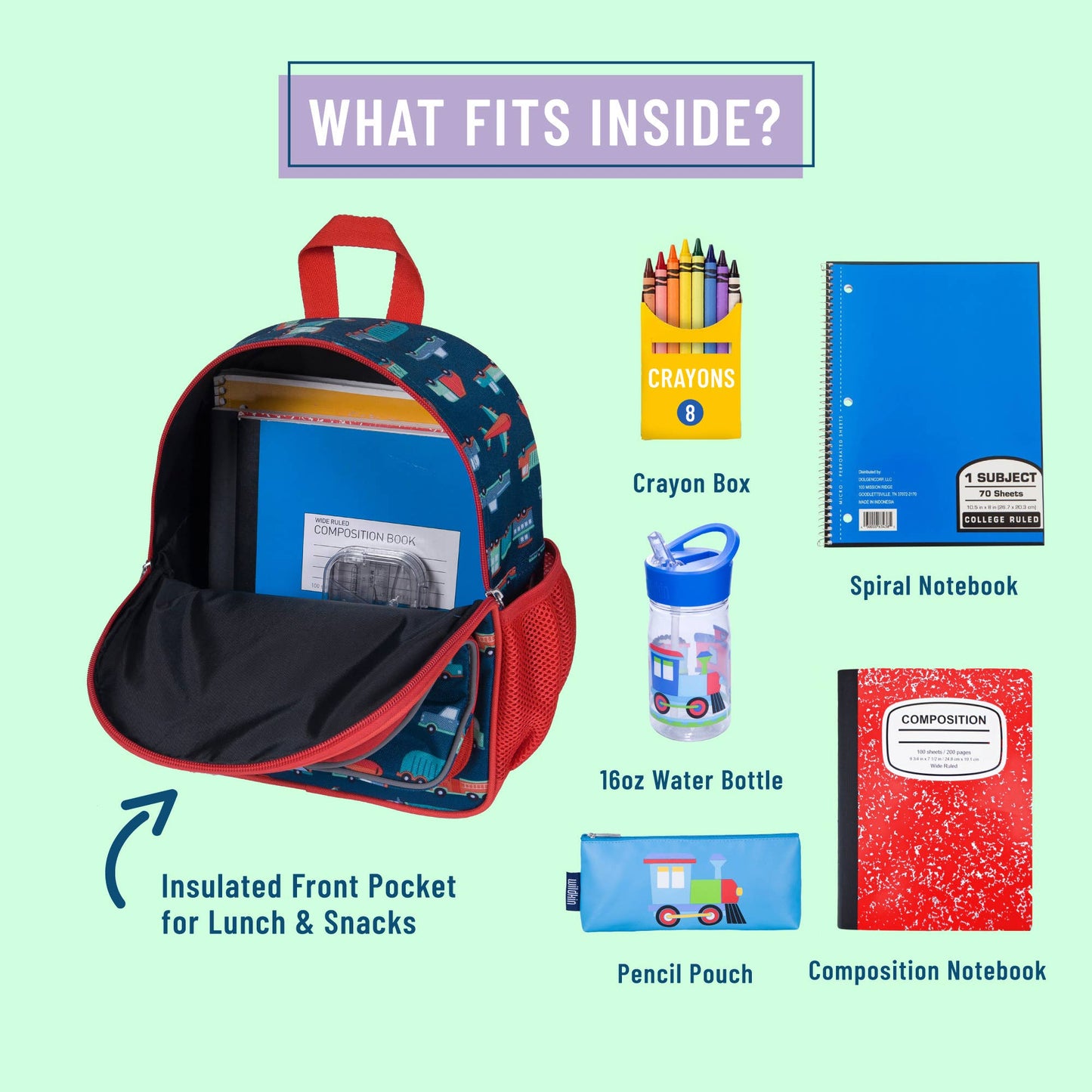 Transportation 12 Inch Backpack