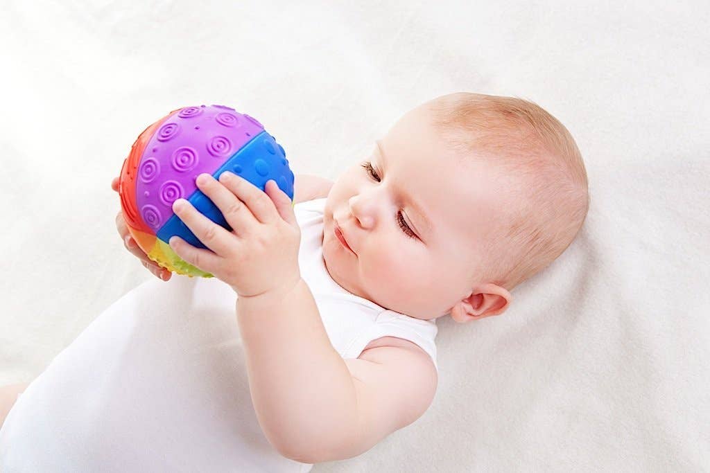 Sensory Ball Rainbow 4" - 100% Pure Natural Rubber