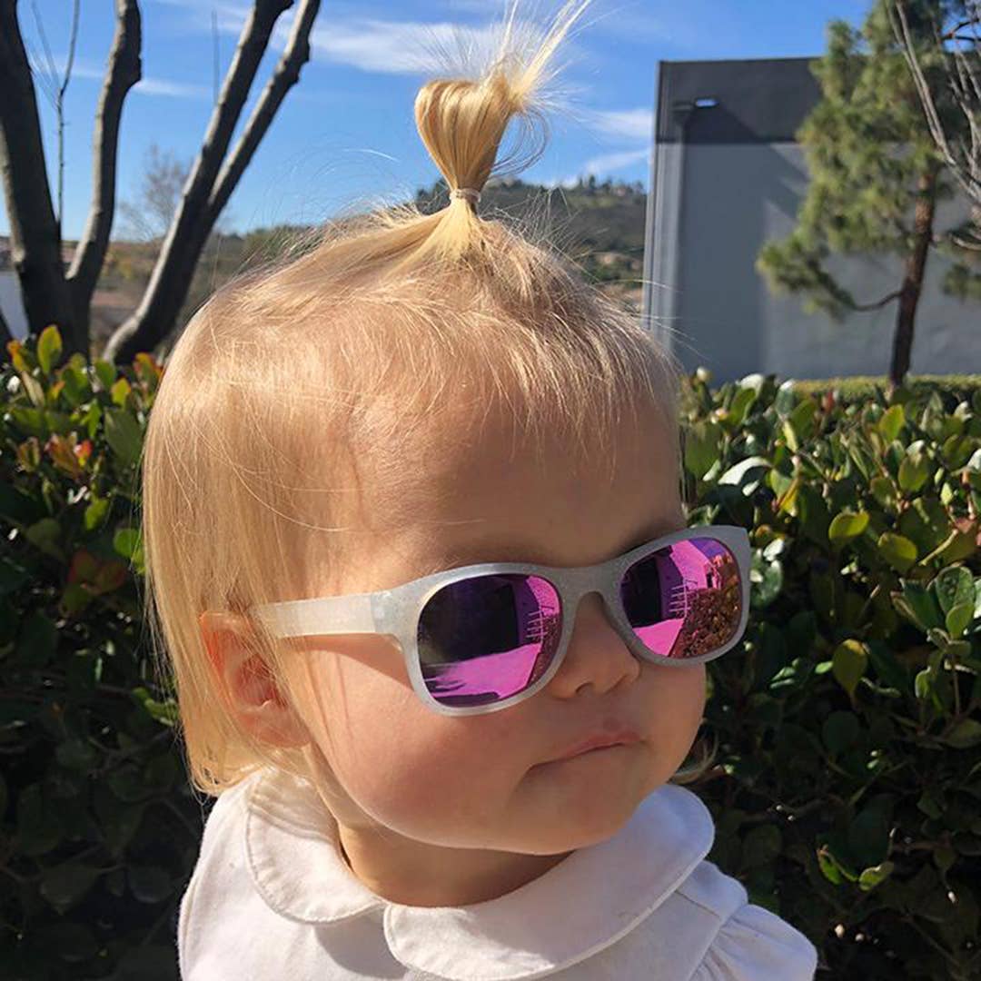 Silver Glitter Sunglasses