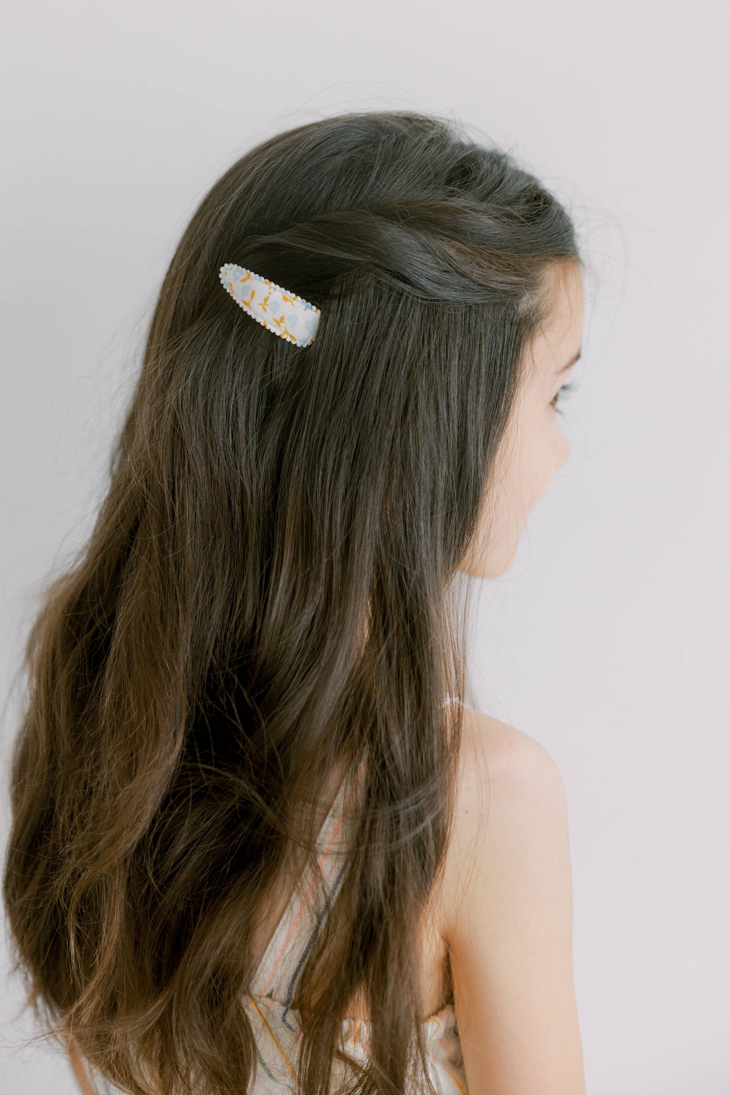 Sloan Pink & Maroon Floral Fabric Hair Clips