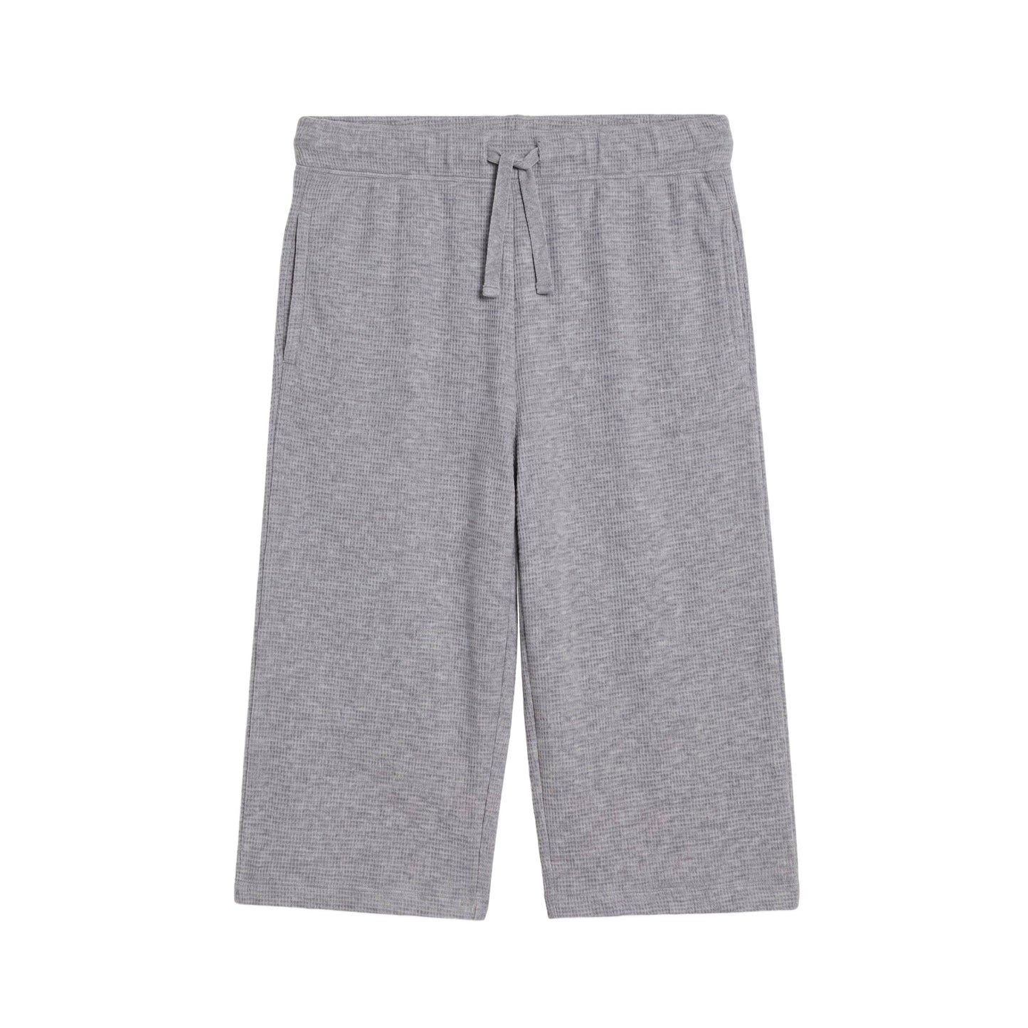 Clove Waffle Knit Straight Leg Pants - Ashen