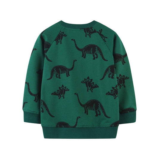 Boys Long Sleeve Sweatshirt with Animal Prints