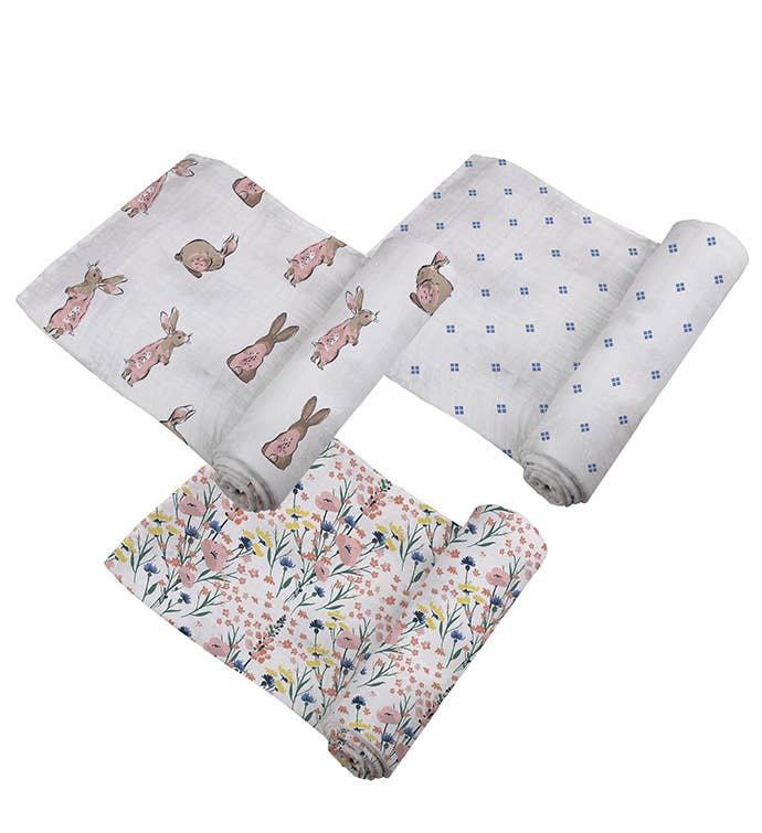 Wildflowers Bamboo Swaddles 3 Pack