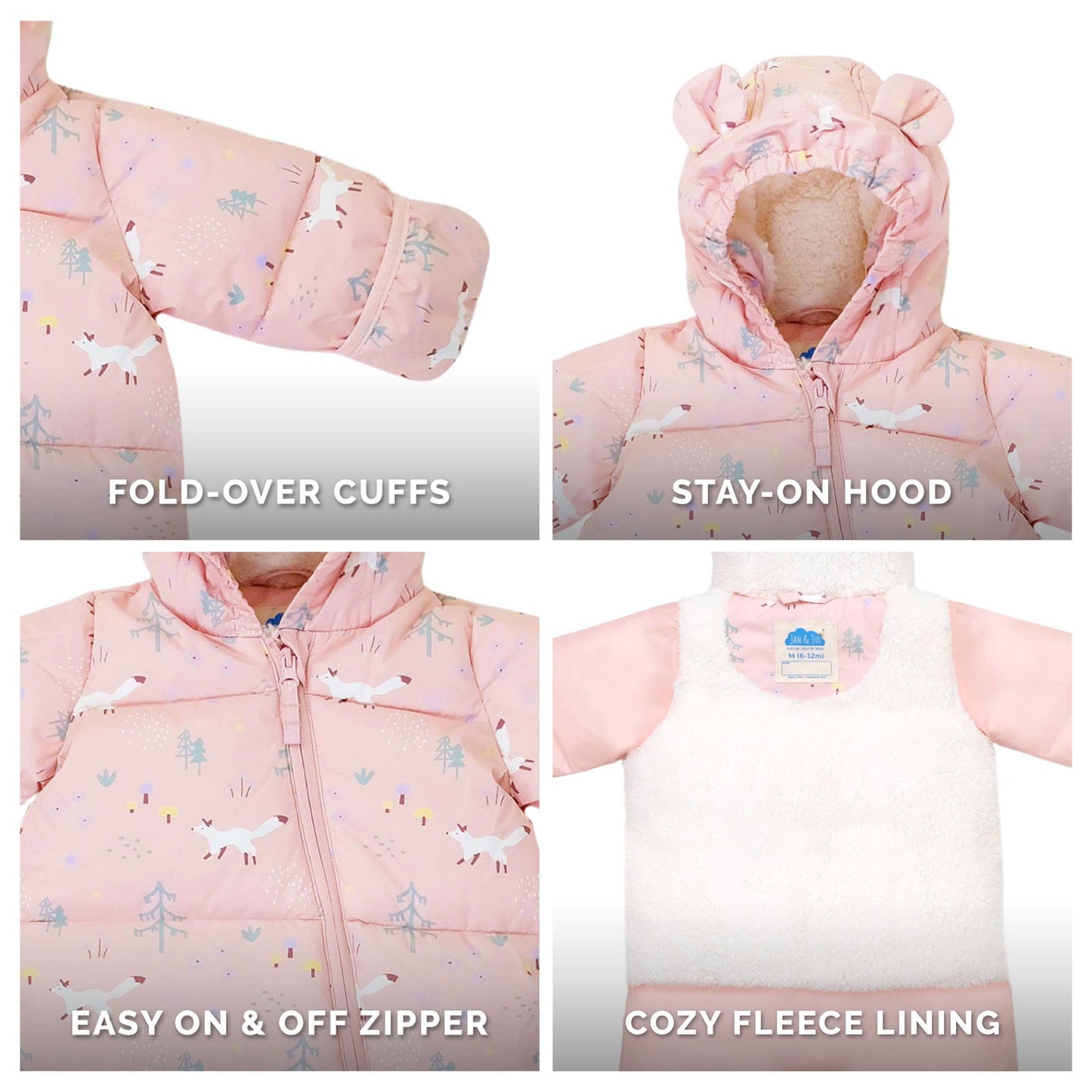 Pink Forest | Baby Snowsuit