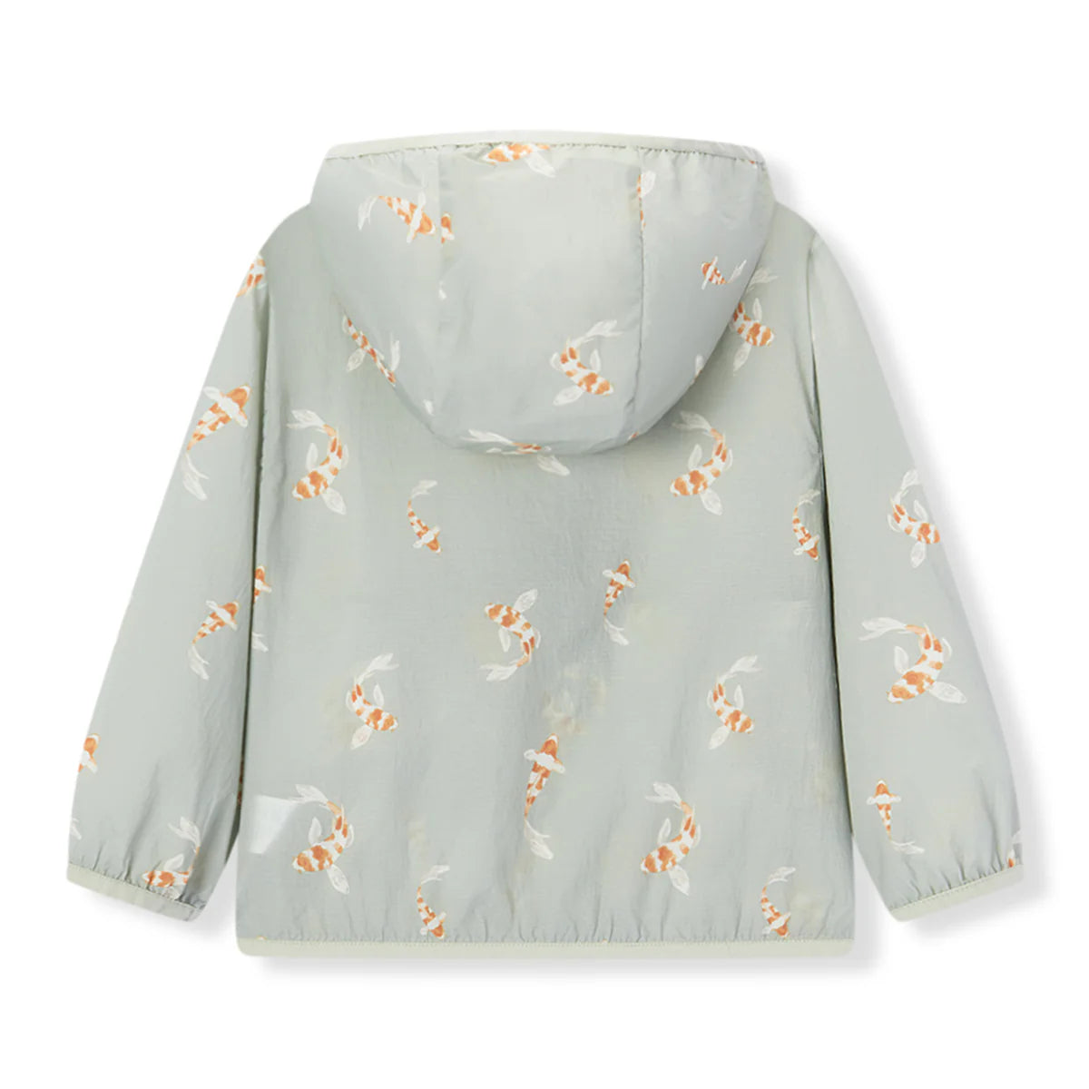 Hooded Sun Shield Windbreaker Jacket | Swimming Koi