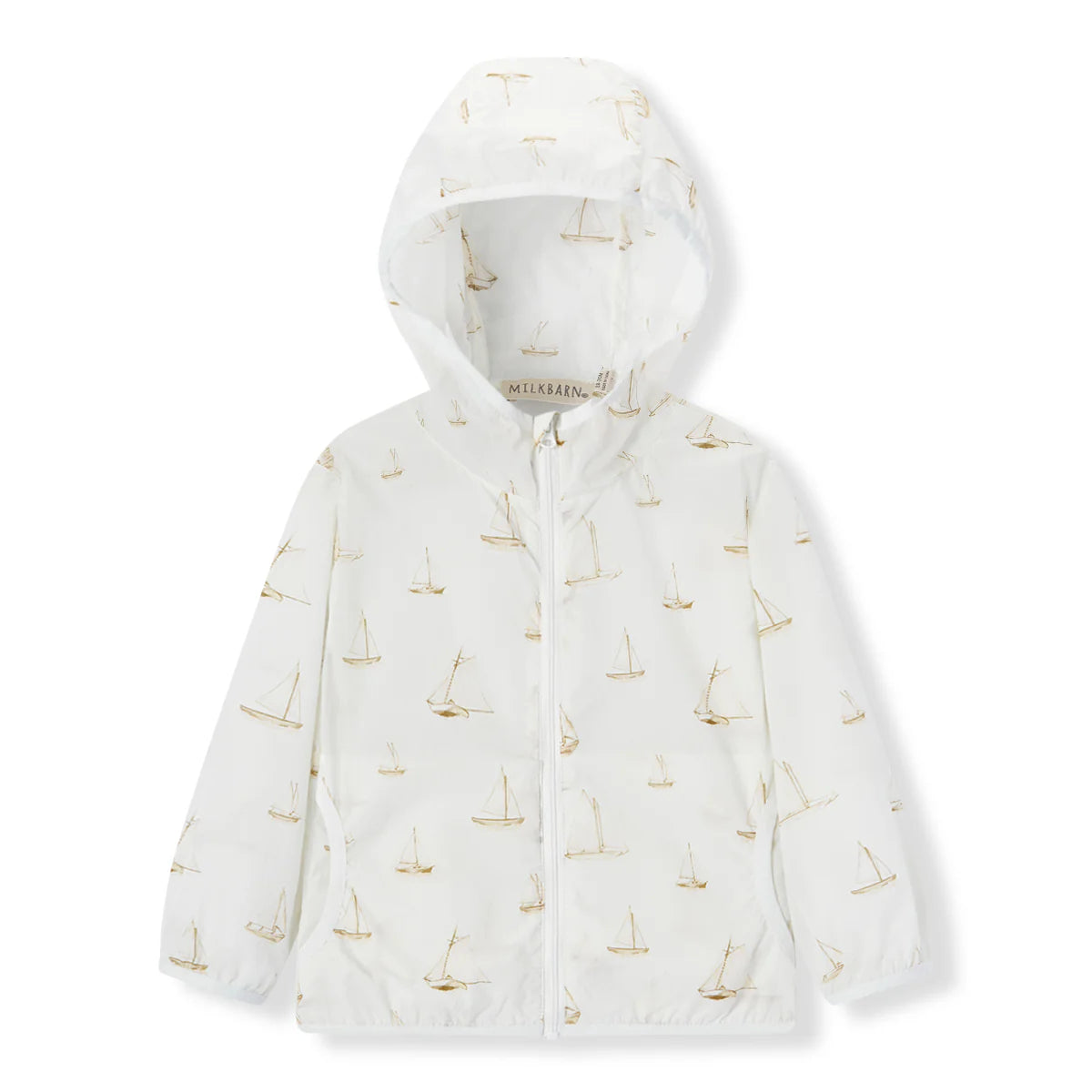 Hooded Sun Shield Windbreaker Jacket | Sailboat Melody