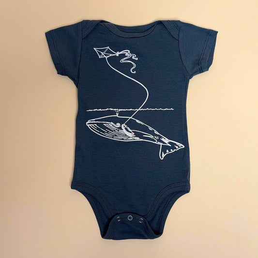 Whale & Kite Organic Cotton Baby Onesie - Whimsical Design for Little Ones