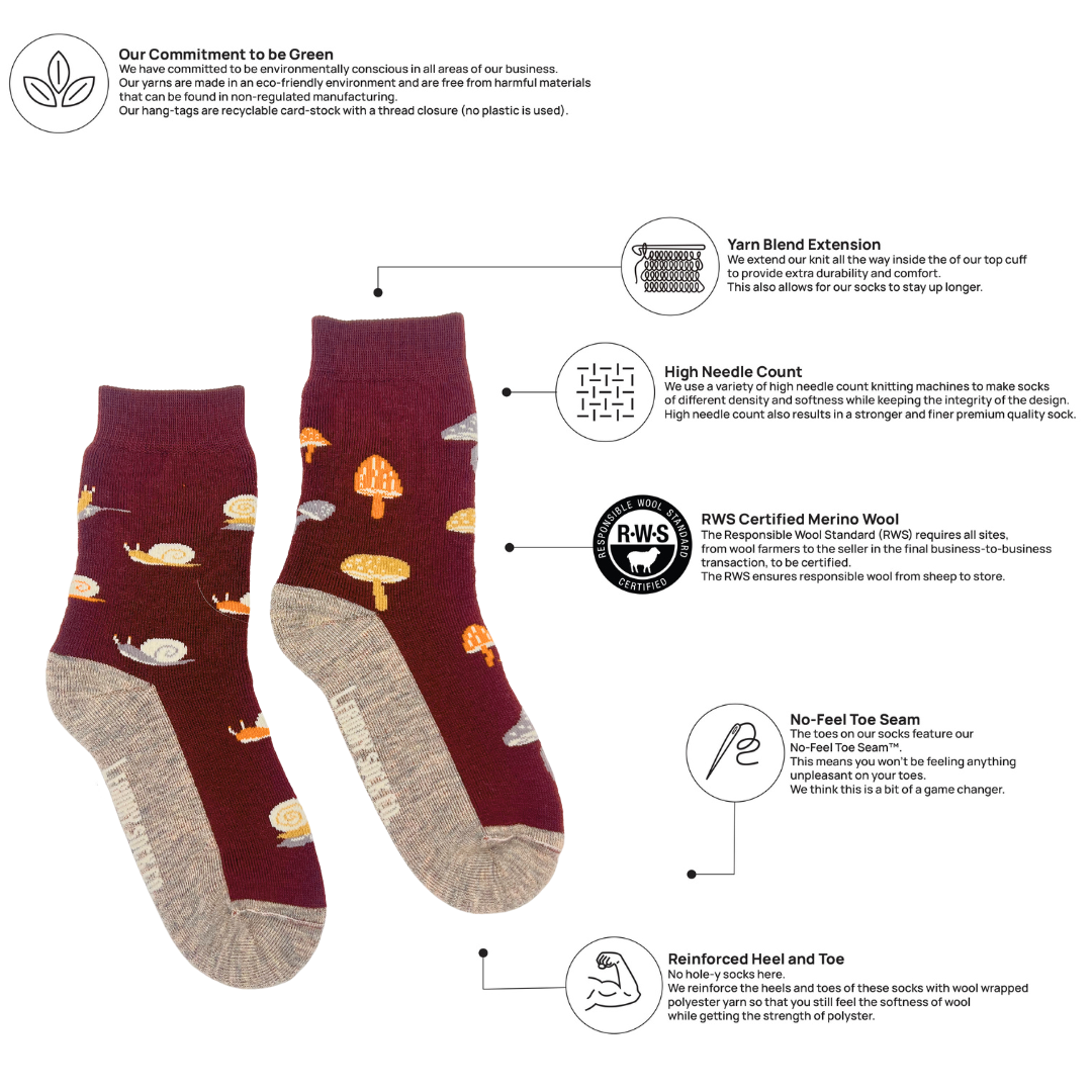 Kid's Mushroom Merino Socks