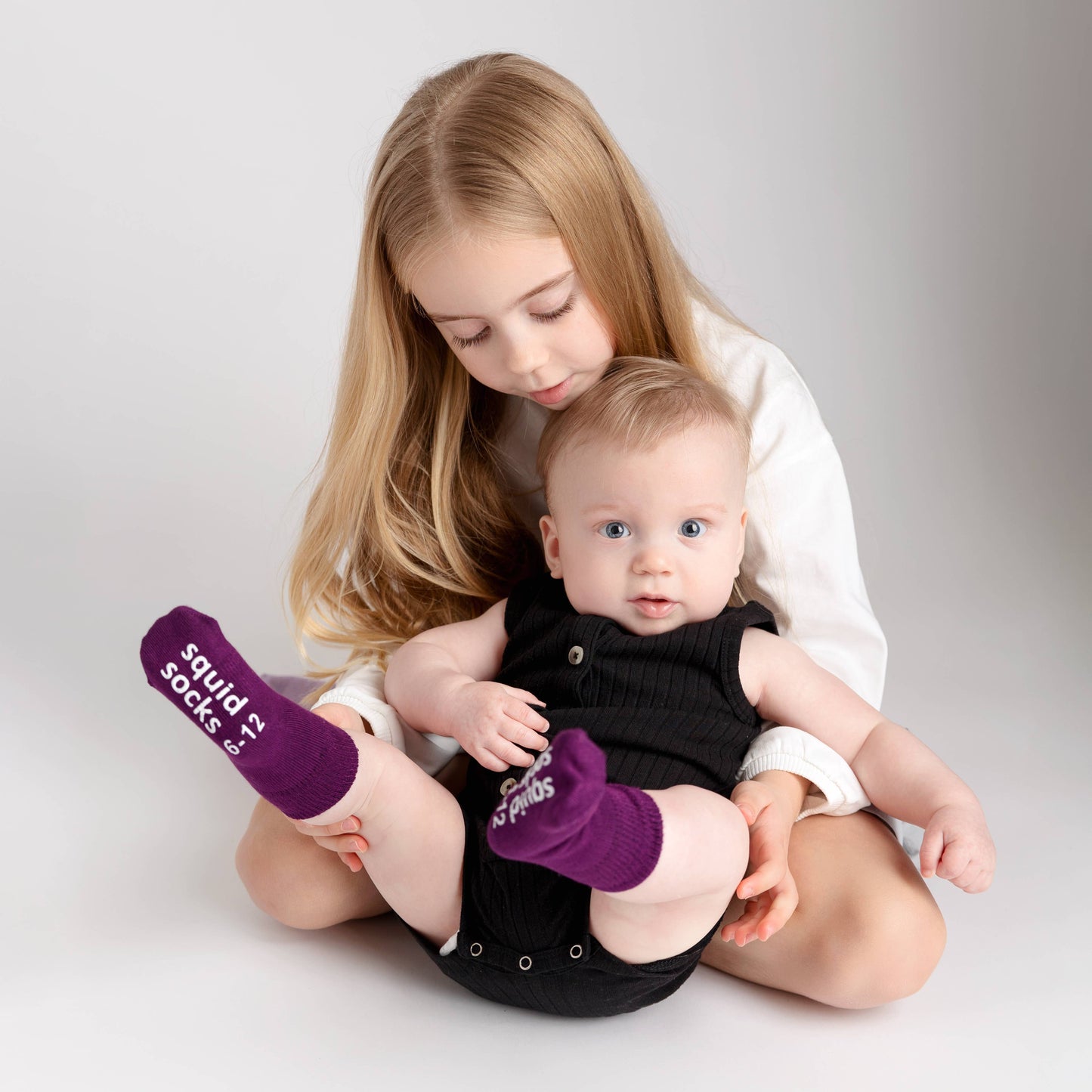 Orchid - Non-Slip Baby Socks in Lilac, Lavender, Plum Colors