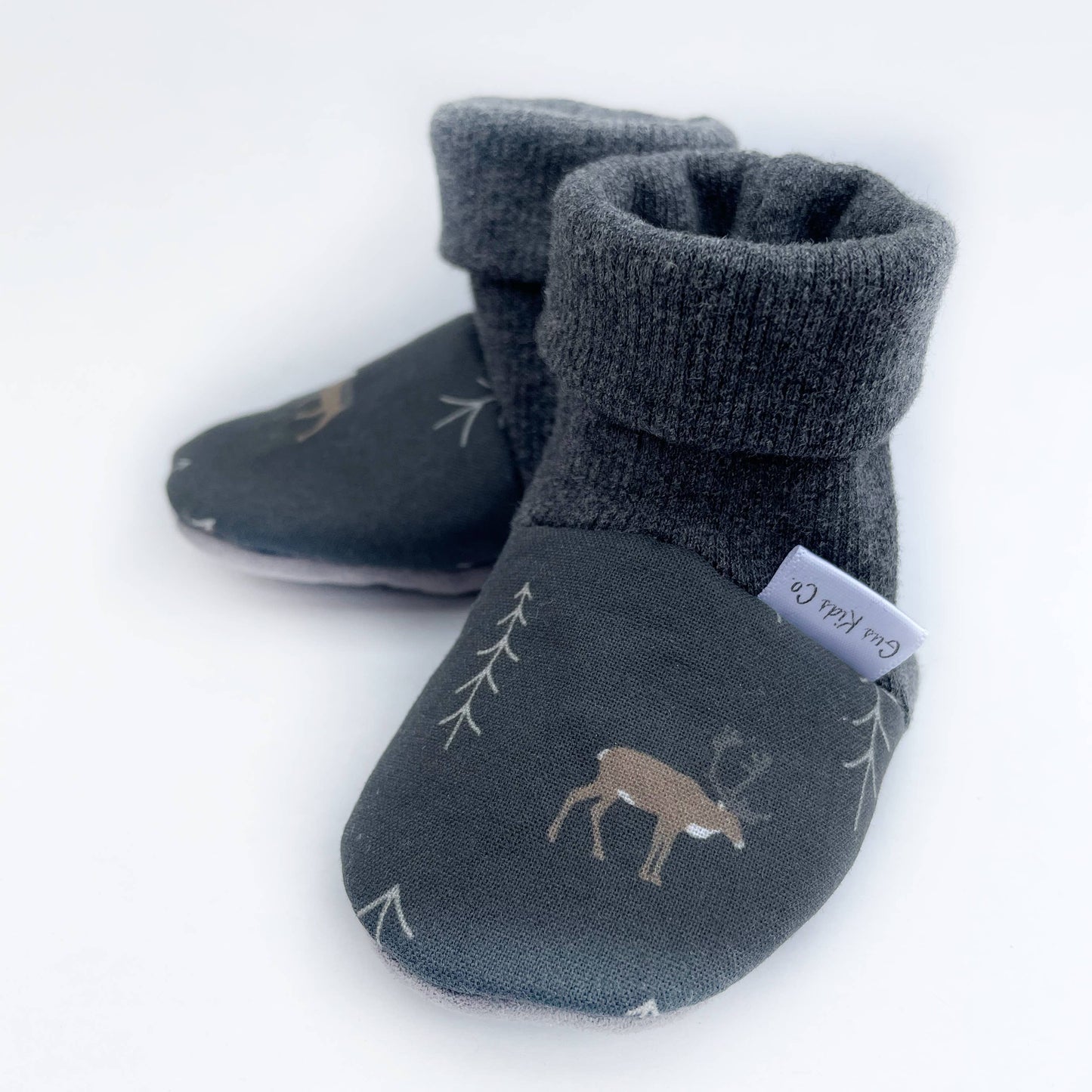 Moose Forest Baby Booties 