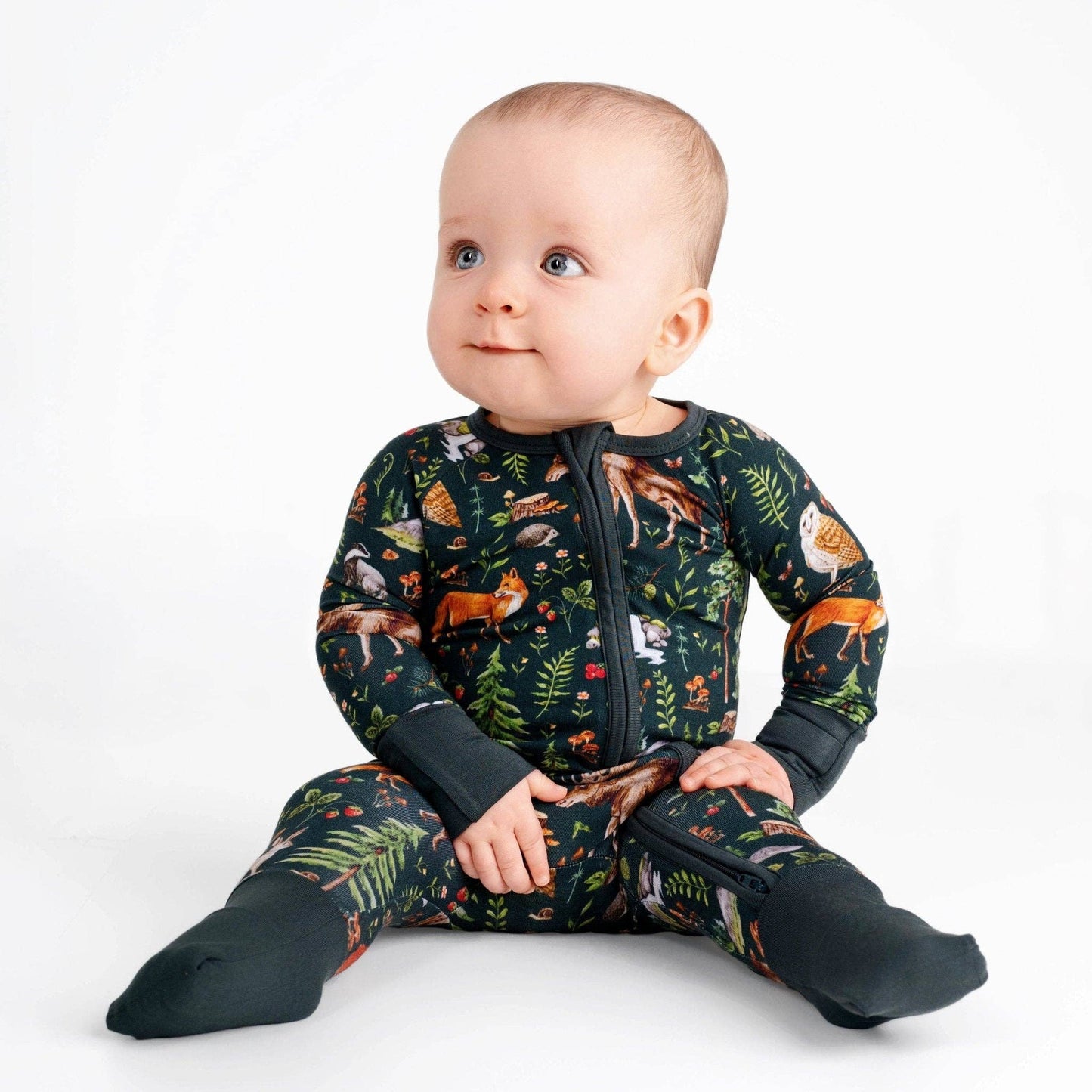 Wood You Be My Friend Romper, bamboo baby romper, bamboo pajama romper, soft baby romper, eco friendly baby romper, unisex baby outfit, baby sleepwear, sustainable baby clothes, bamboo sleep romper, cozy baby pajamas, bamboo sleepwear