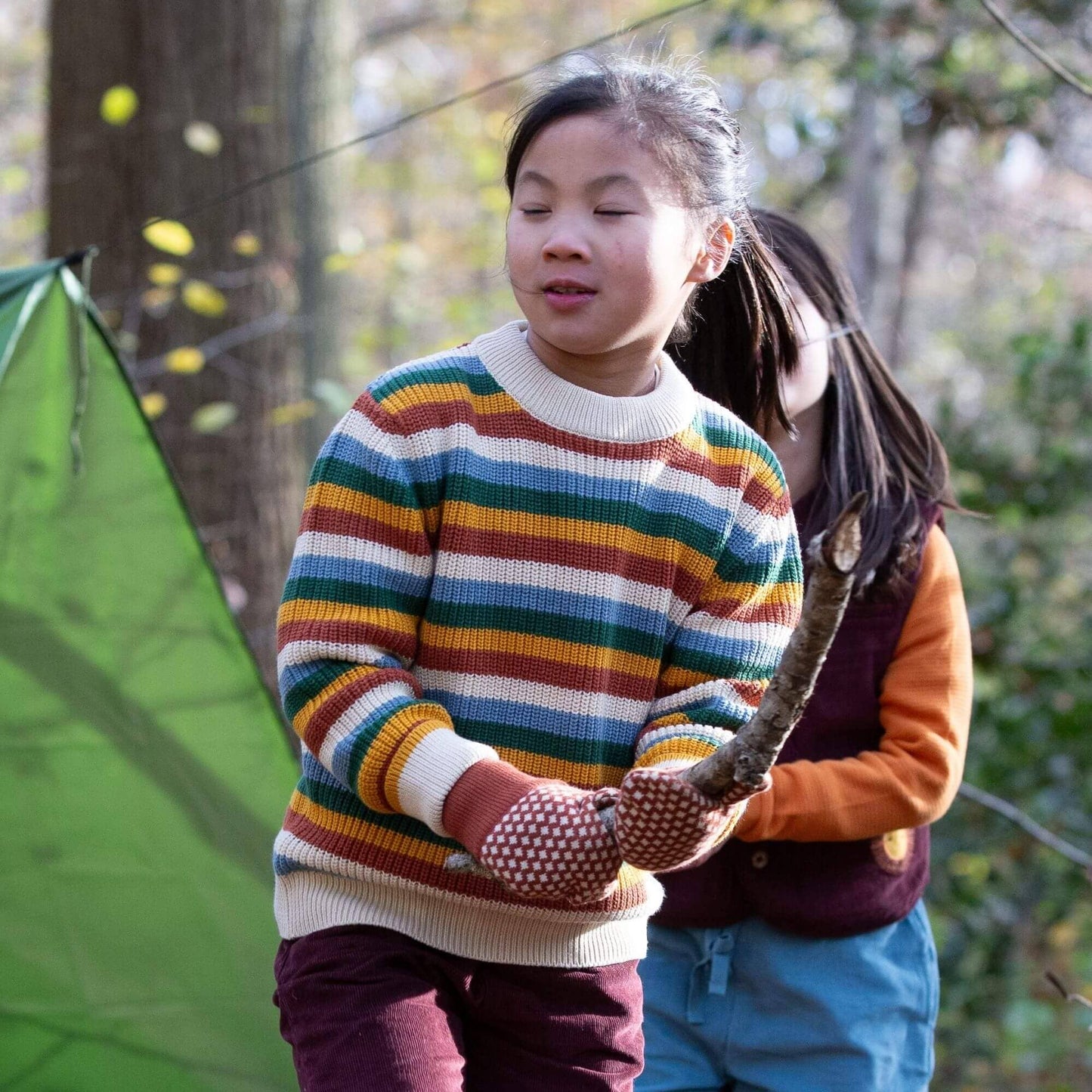 Rainbow Waffle Snuggly Knitted Jumper