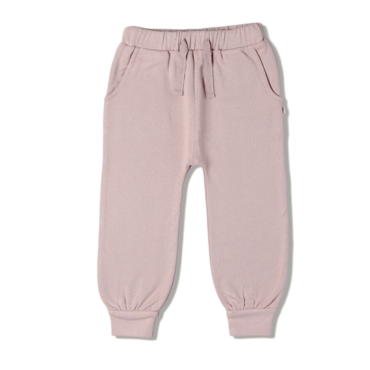 Organic Fleece Jogger Pants - Dusty Rose