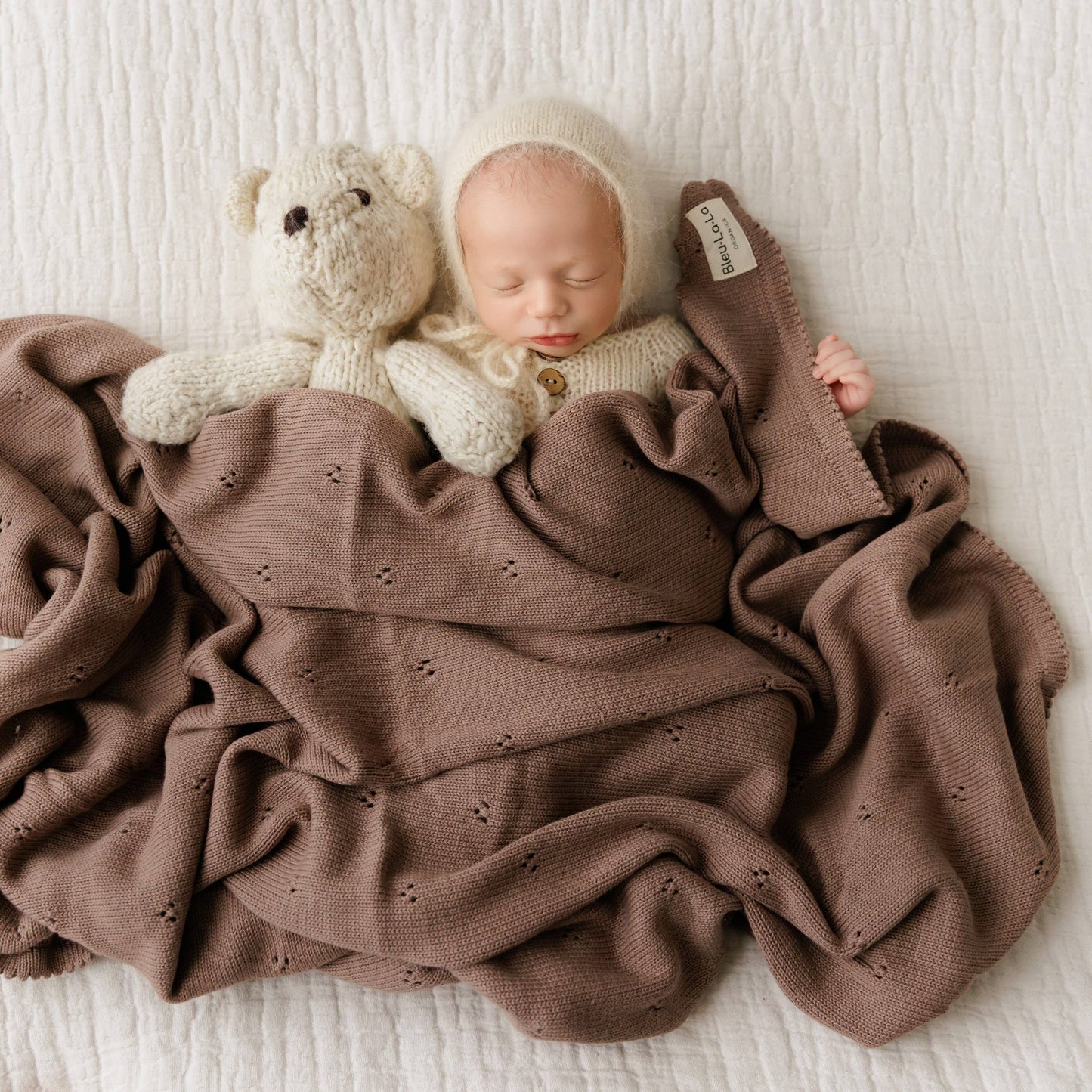 100% Organic Cotton Pointelle Swaddle-Ballet Slippers