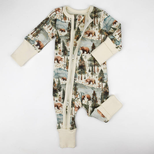 Organic Cotton Baby Pajamas Zipper Sleeper, Crispin PREORDER