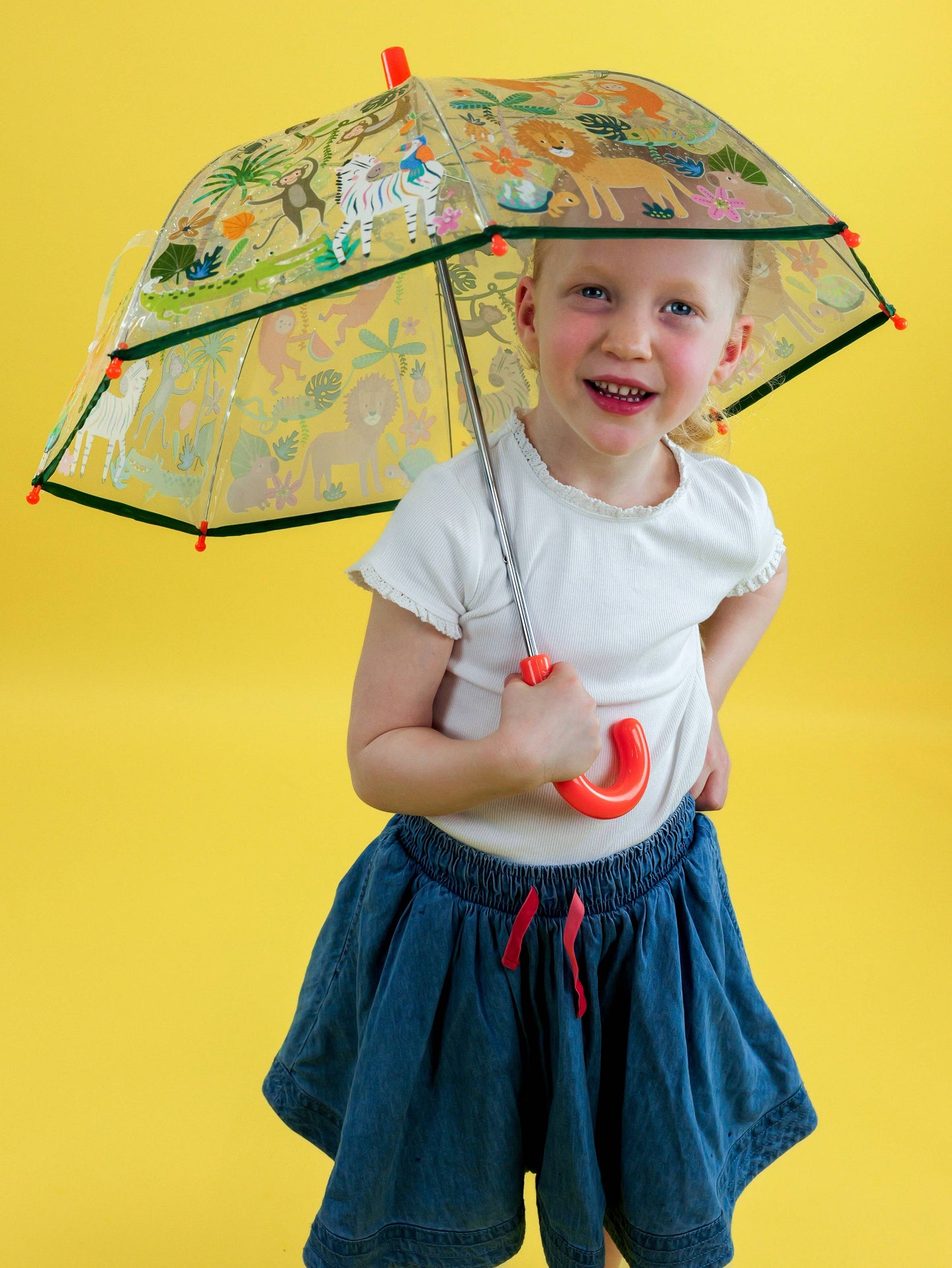 Jungle Transparent Colour Changing Umbrella