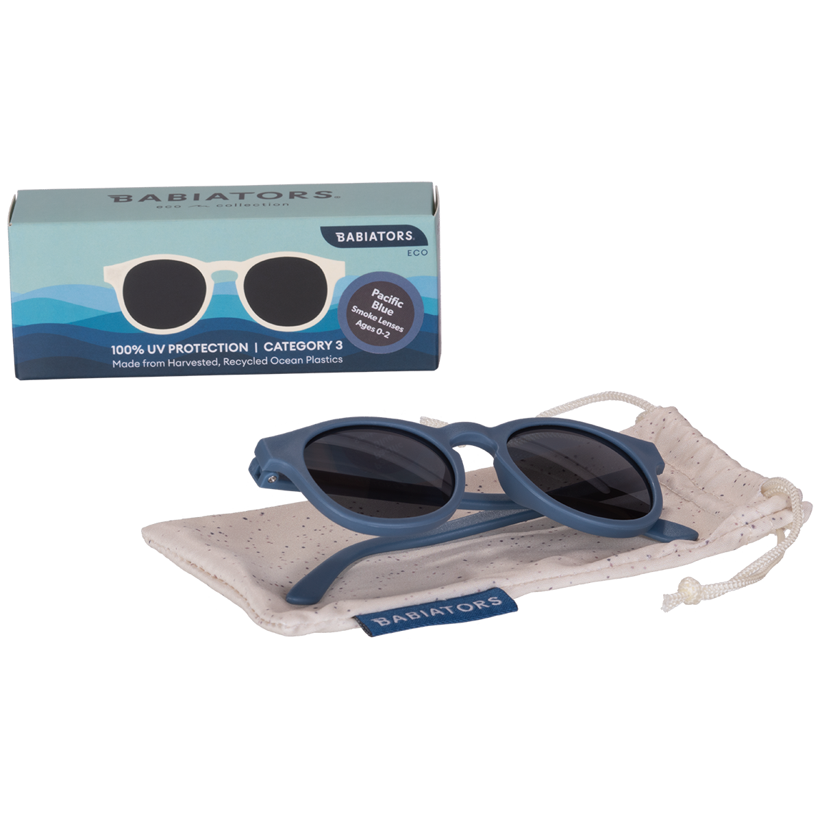 Kids Eco Collection: Keyhole Sunglasses in Pacific Blue