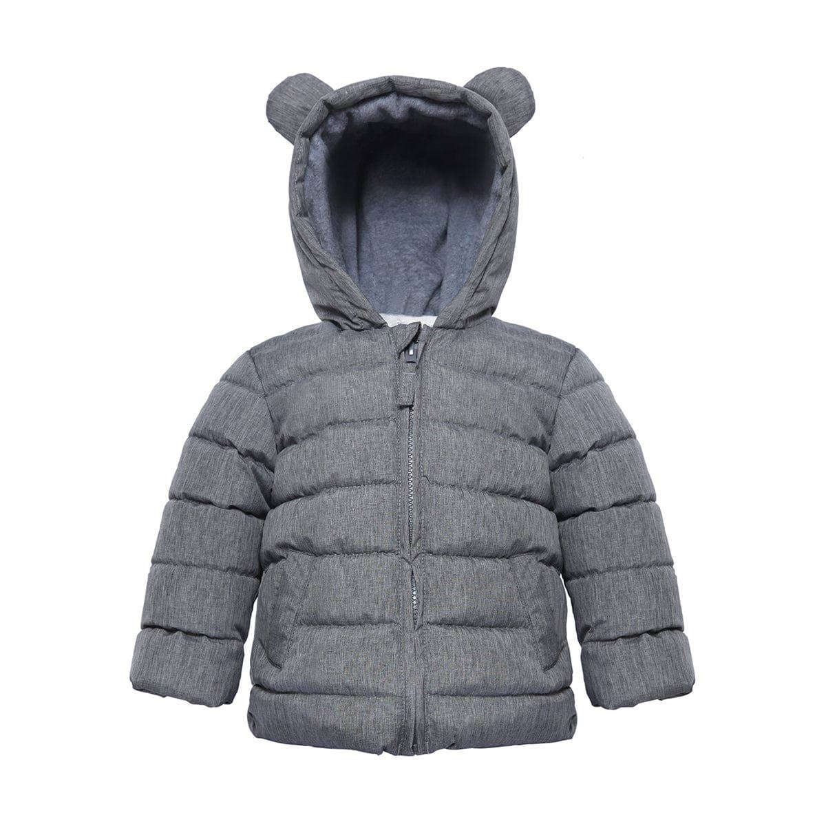 Toddler Boys' Fleece Hooded Puffer Jacket