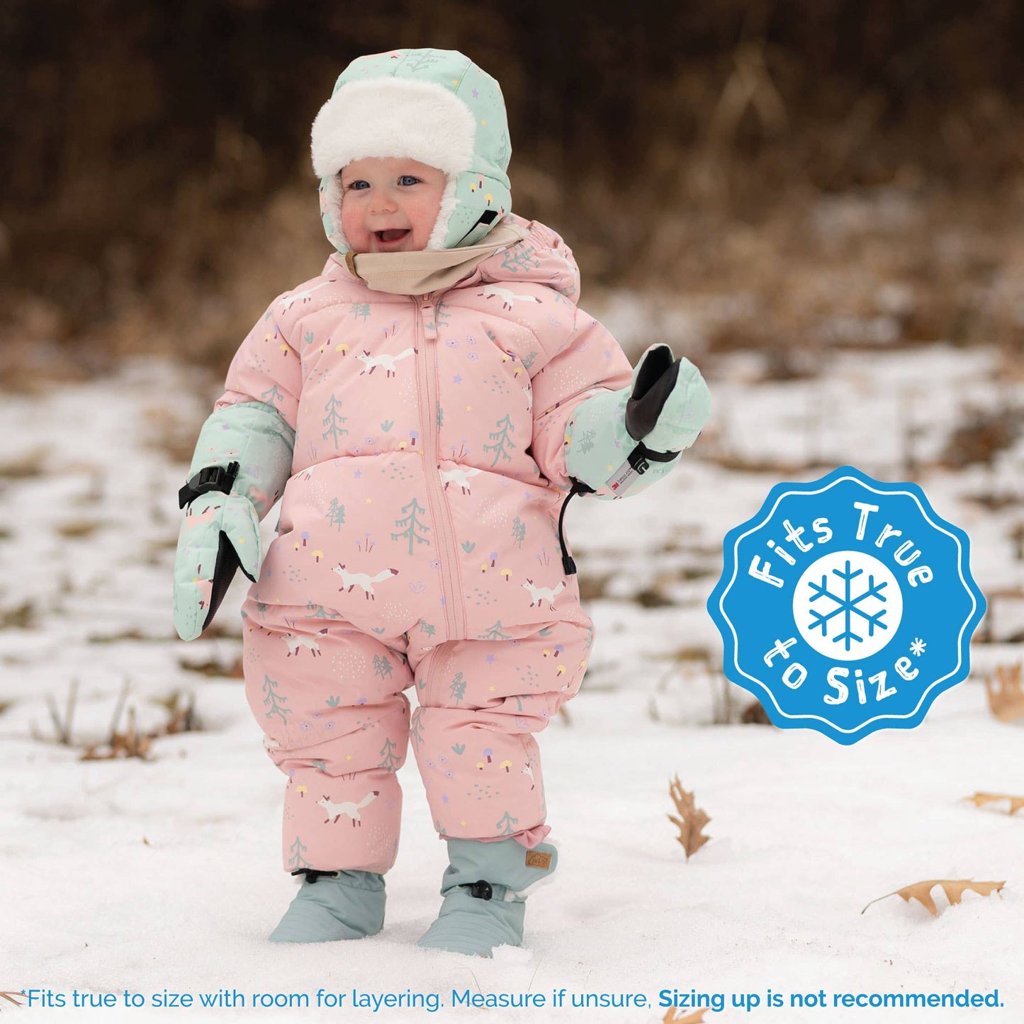 Pink Forest | Baby Snowsuit