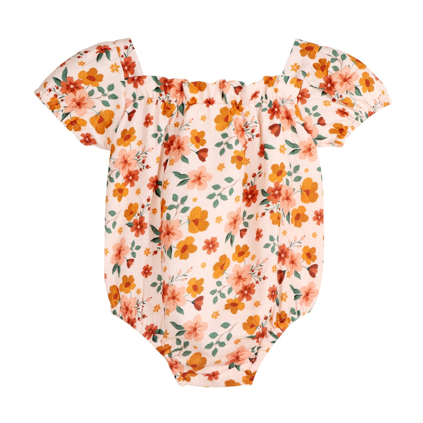 Summer Floral Baby Bubble Romper (Organic Muslin)