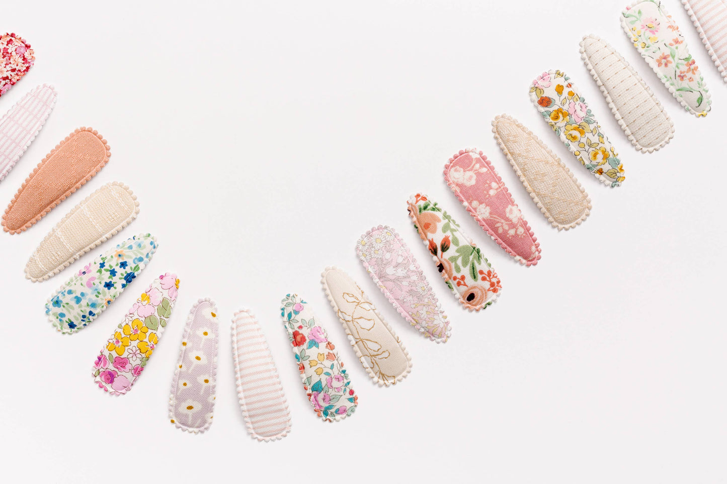 Florence Vintage-Inspired Plaid Fabric Hair Clips