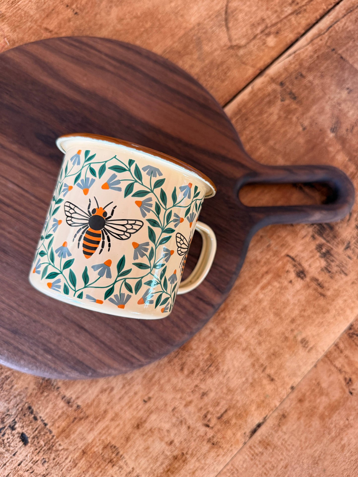 Enamel Coffee & Camp Mug | Honeybee | 16oz