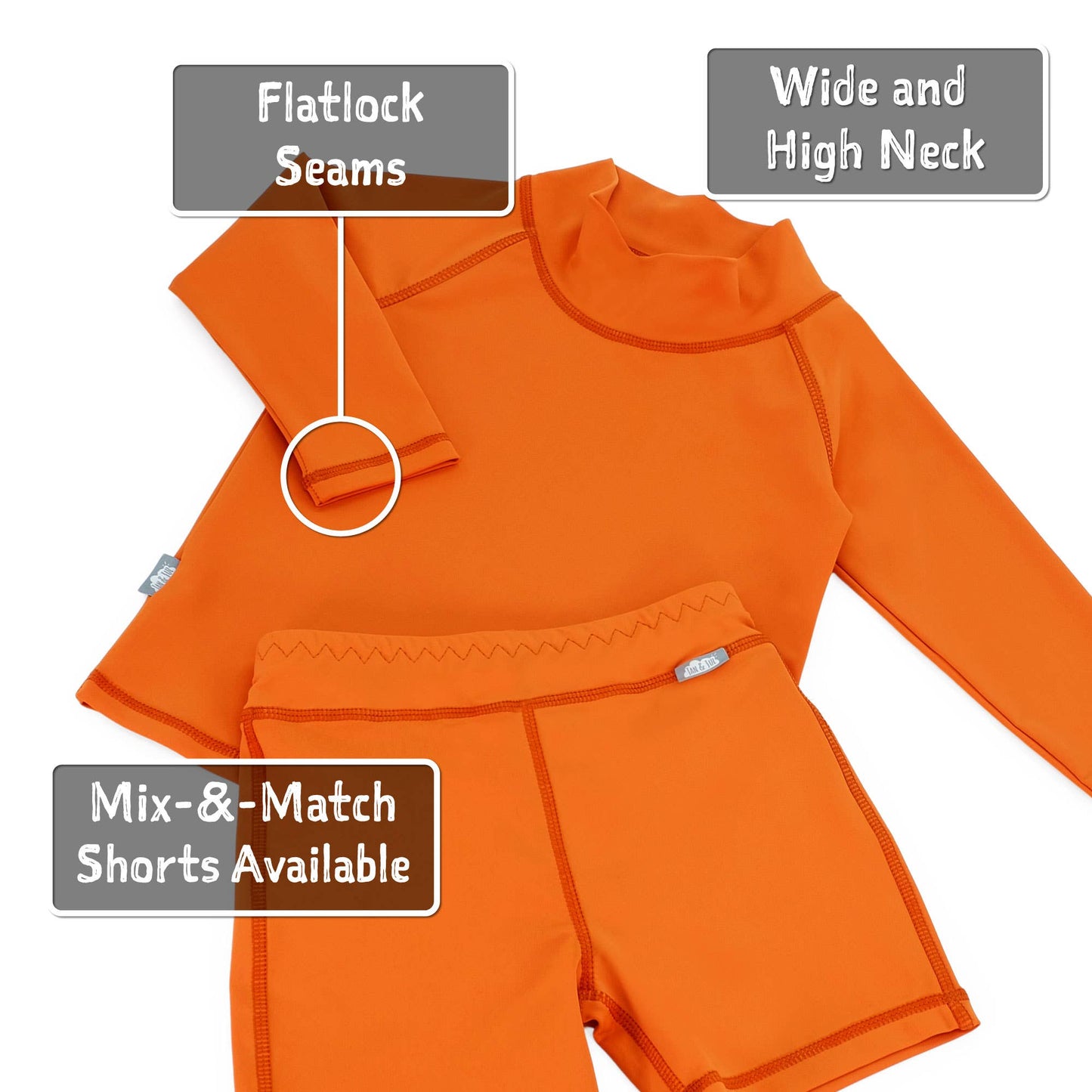 Tangerine | Long Sleeve Swim Shirt