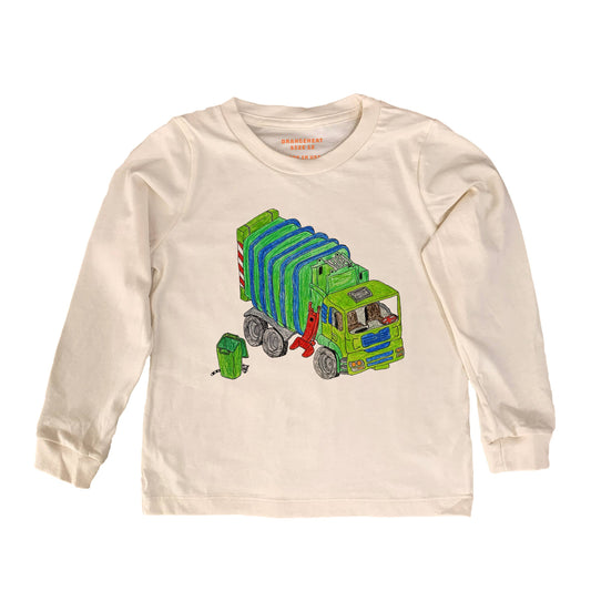 Trash Truck - Kids Organic Tee/Long Sleeve: 4 Toddler / Long Sleeve