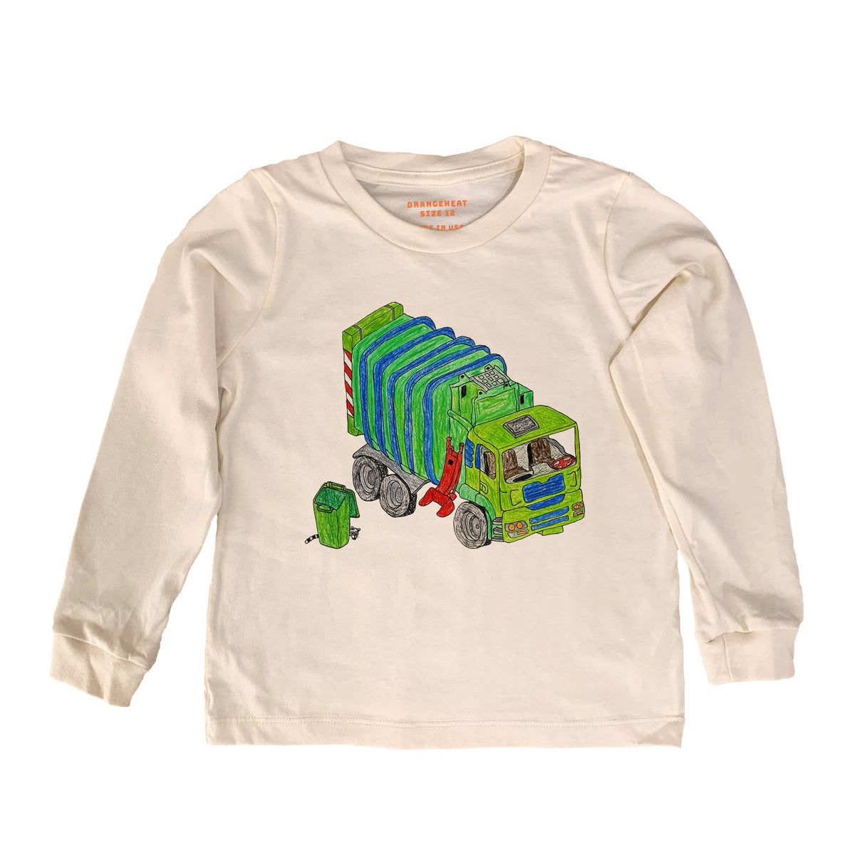 Trash Truck - Kids Organic Tee/Long Sleeve: 2 Toddler / Long Sleeve