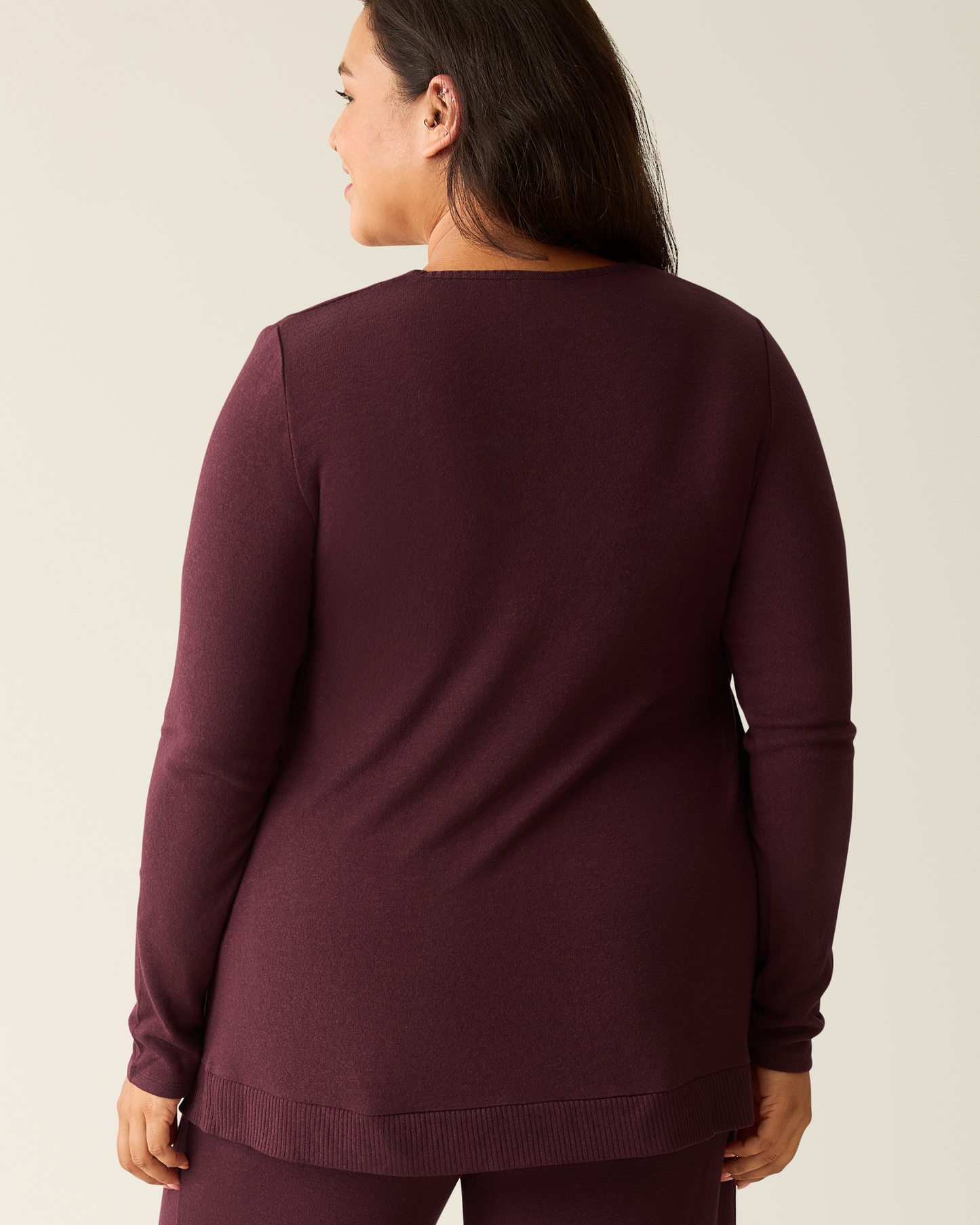 CozyKnit Maternity & Nursing V-neck Top