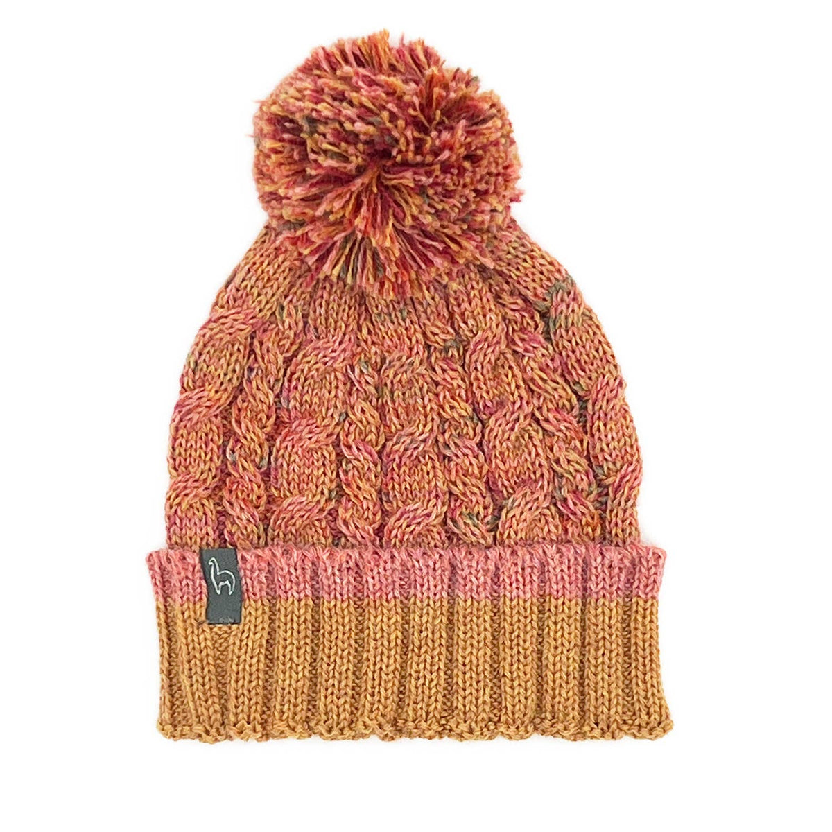 Kid's Alpaca Beanie Hat - Braided - Sunny Swirl