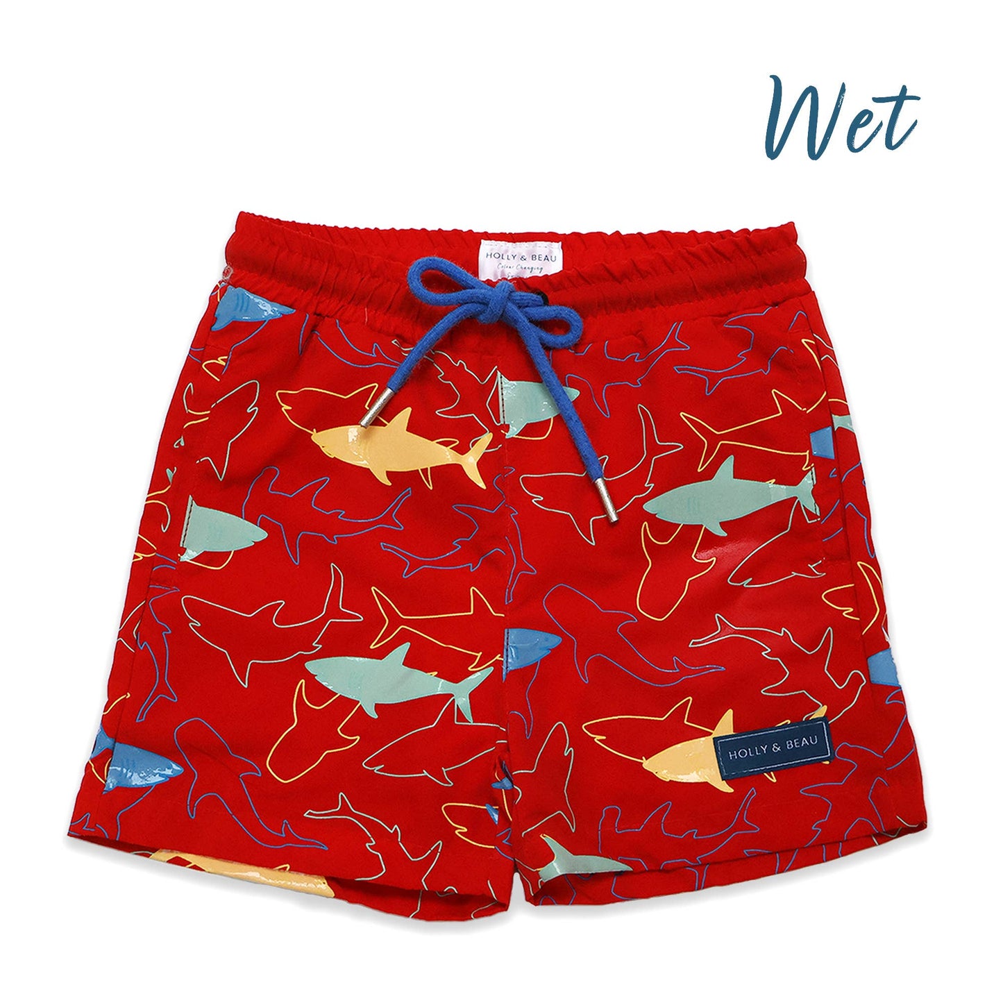 Shark Color Changing Boys Swim Trunks