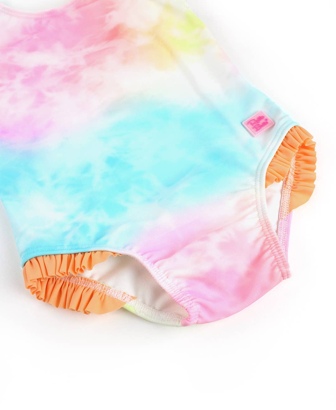 Girls Rainbow Tie Dye Tie Shoulder One Piece