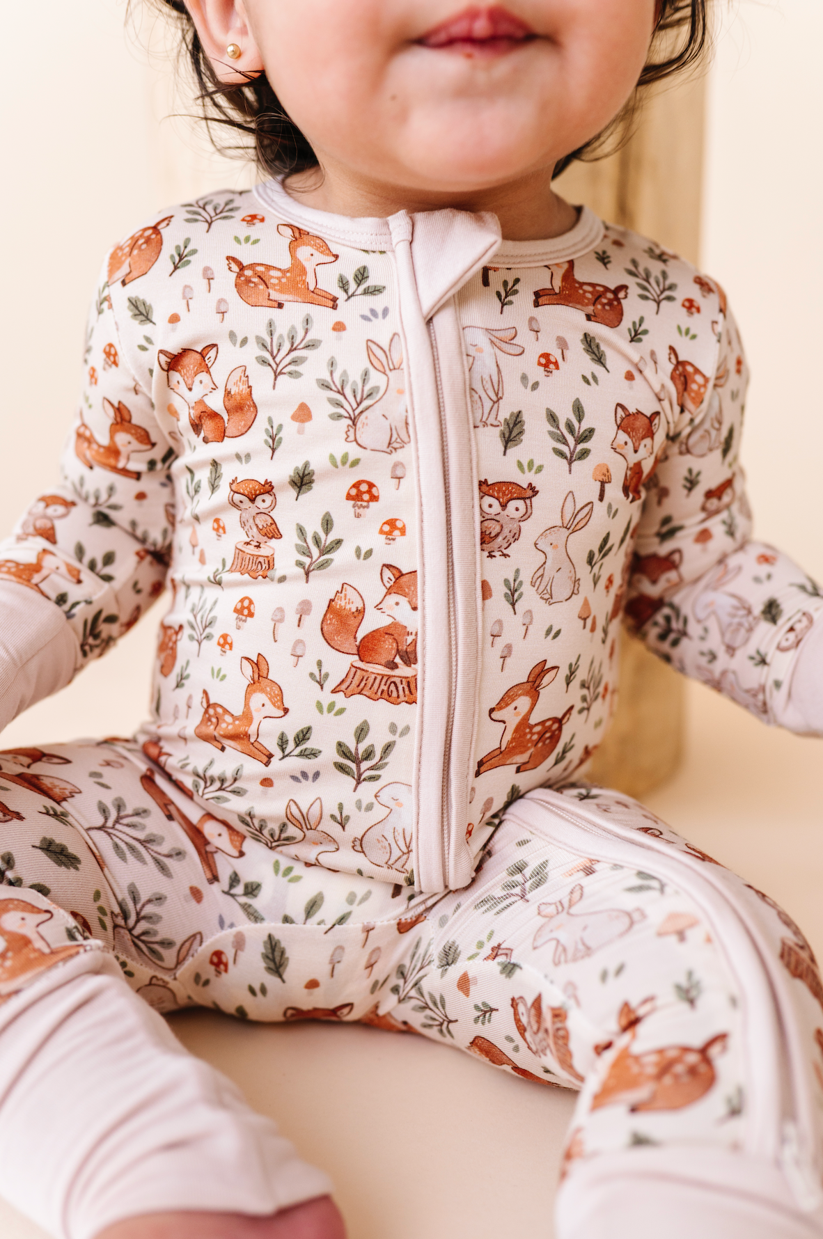 Baby Bamboo Pajamas - Bamboo Sleeper - Woodland Whimsy