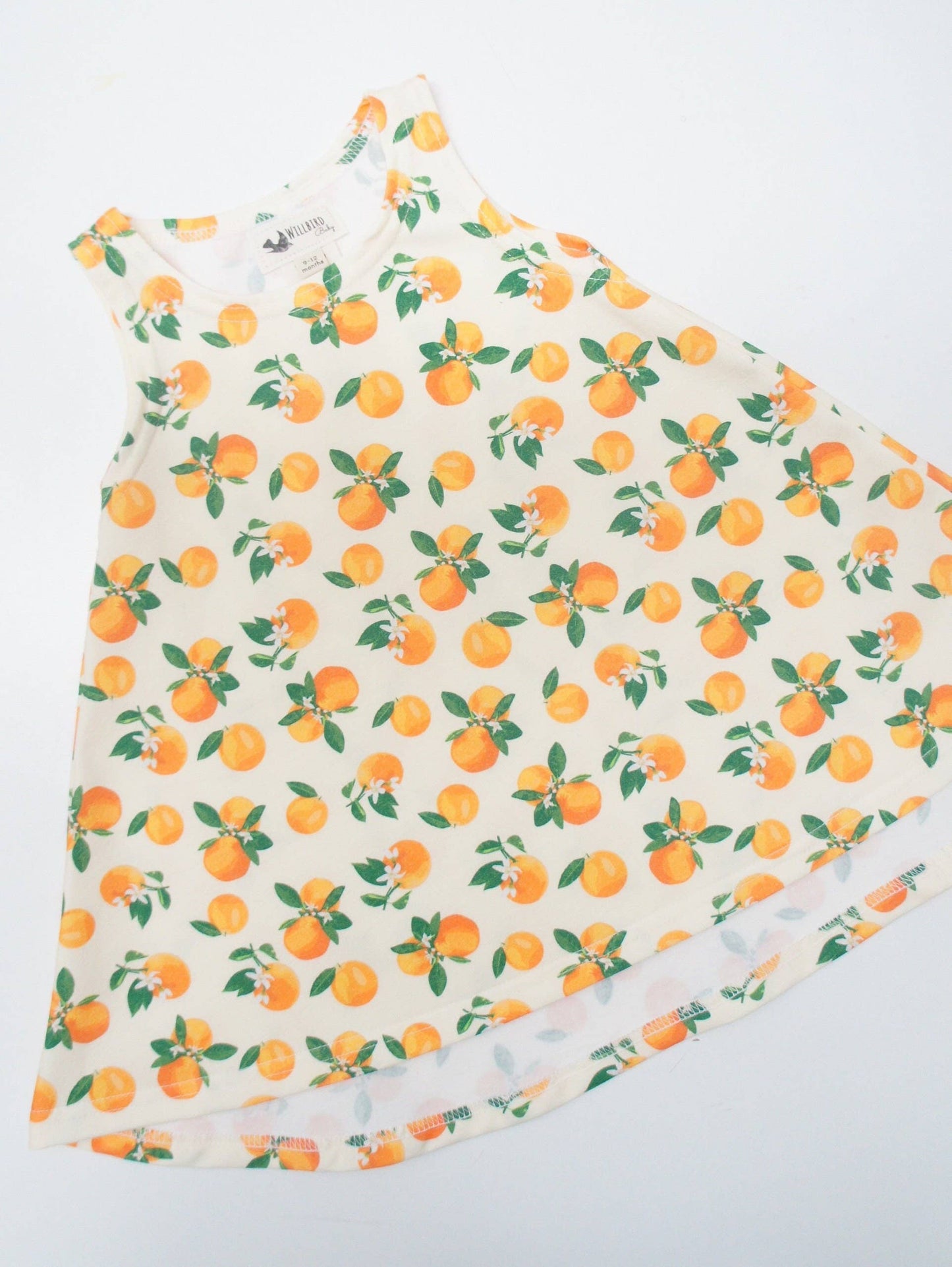 Dress- Baby/toddler/kids - Chickadee Swing Dress, Oranges Pr