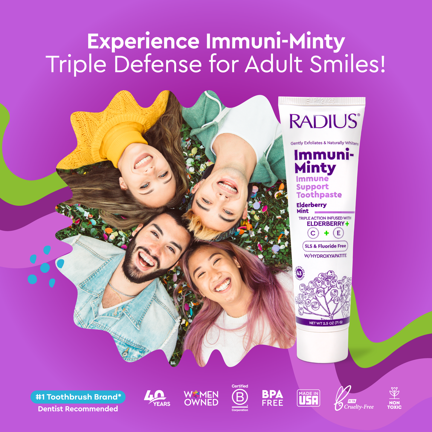 IMMUNI-MINTY Immune Support Toothpaste, Elderberry Mint