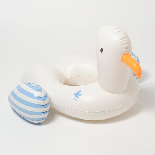 Kids Tube Pool Ring Sammy the Seagull Blue Stripe