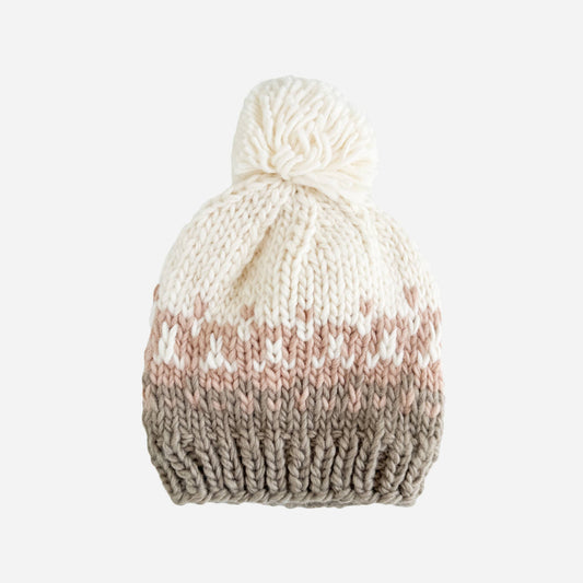 Nell Stripe Hat Blush Flax Baby Kids Fall Winter Beanie